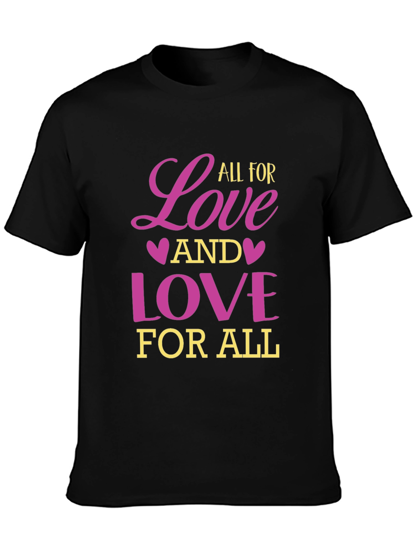 Black All For Love Graphic Tee view 3