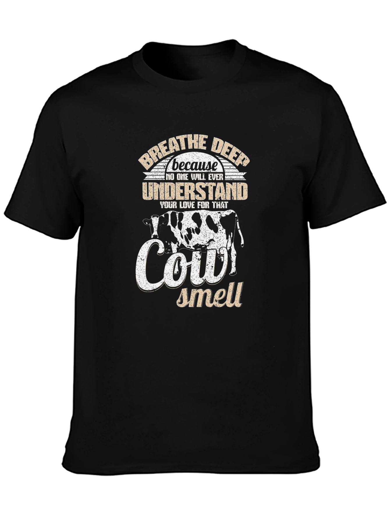 Black Cow Smell Graphic T-Shirt view 3