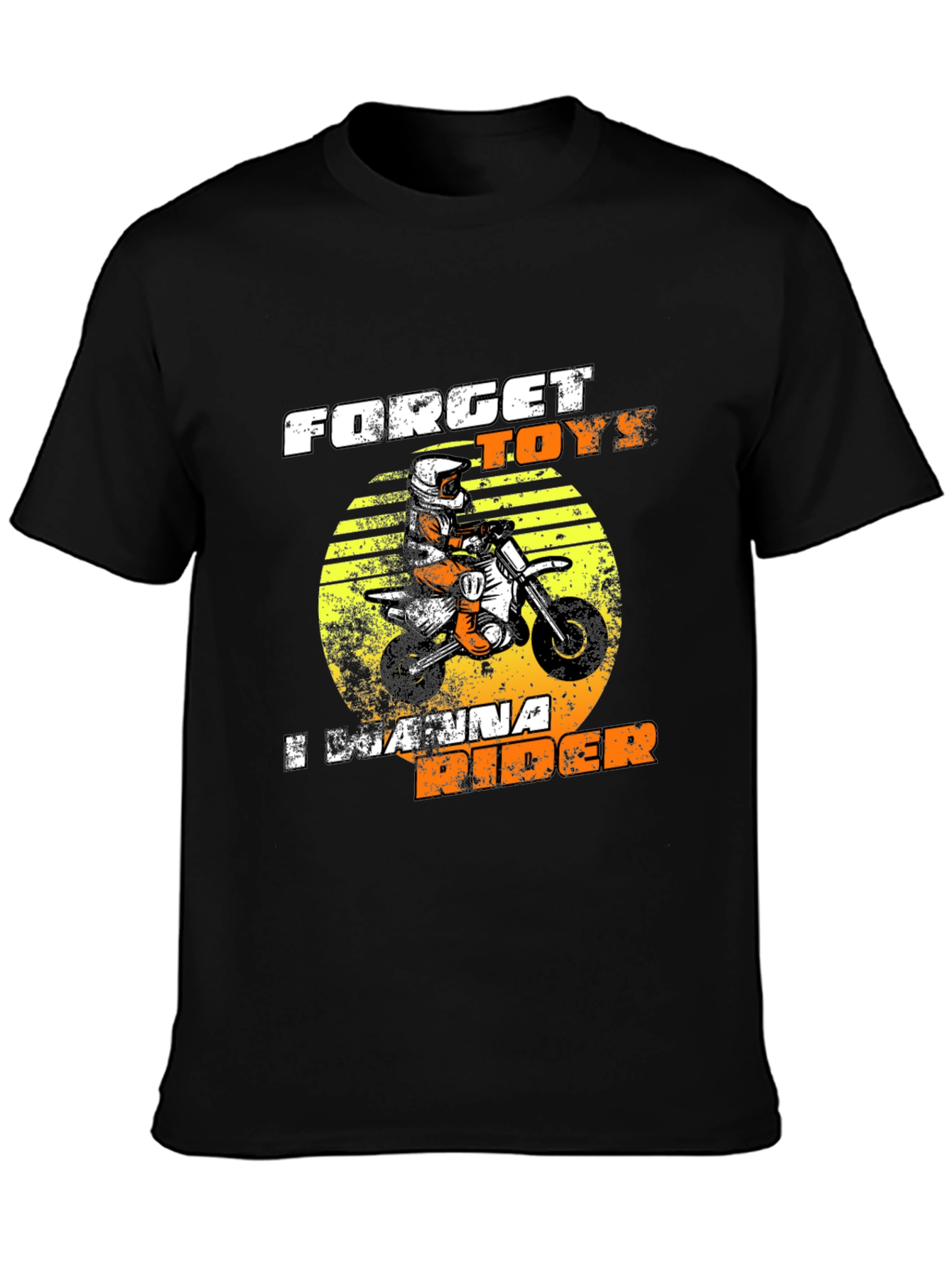 Black Forget Toys I Wanna Rider Graphic Tee view 3
