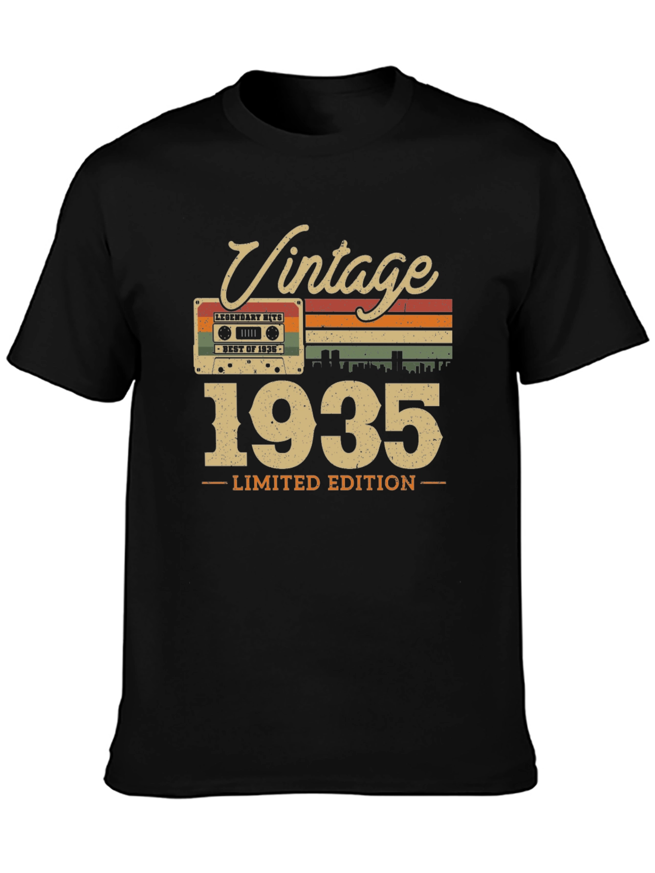 Black Vintage 1935 Limited Edition T-Shirt view 3