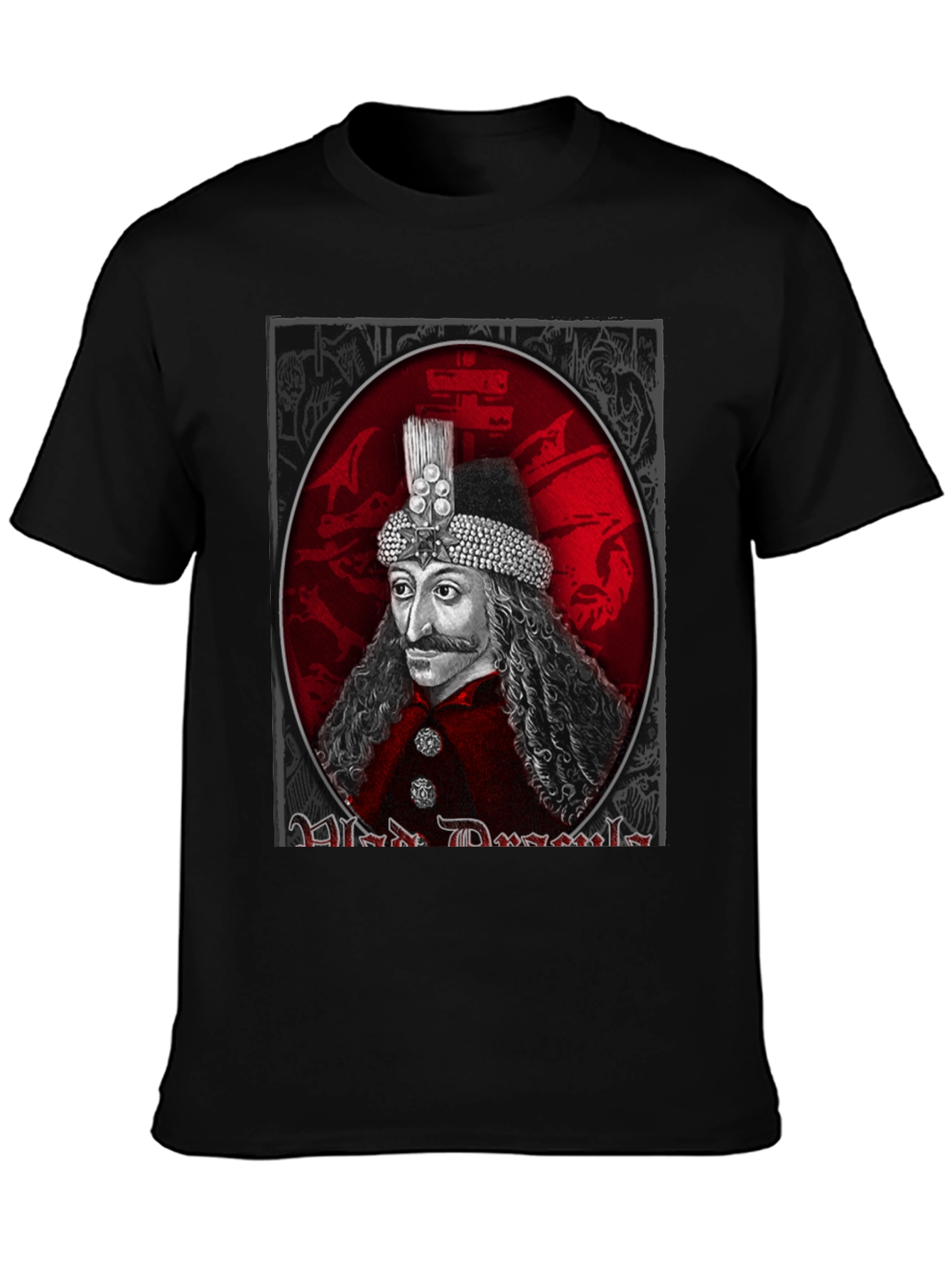 Black Vlad Dracula Graphic Tee - Gothic Style view 3