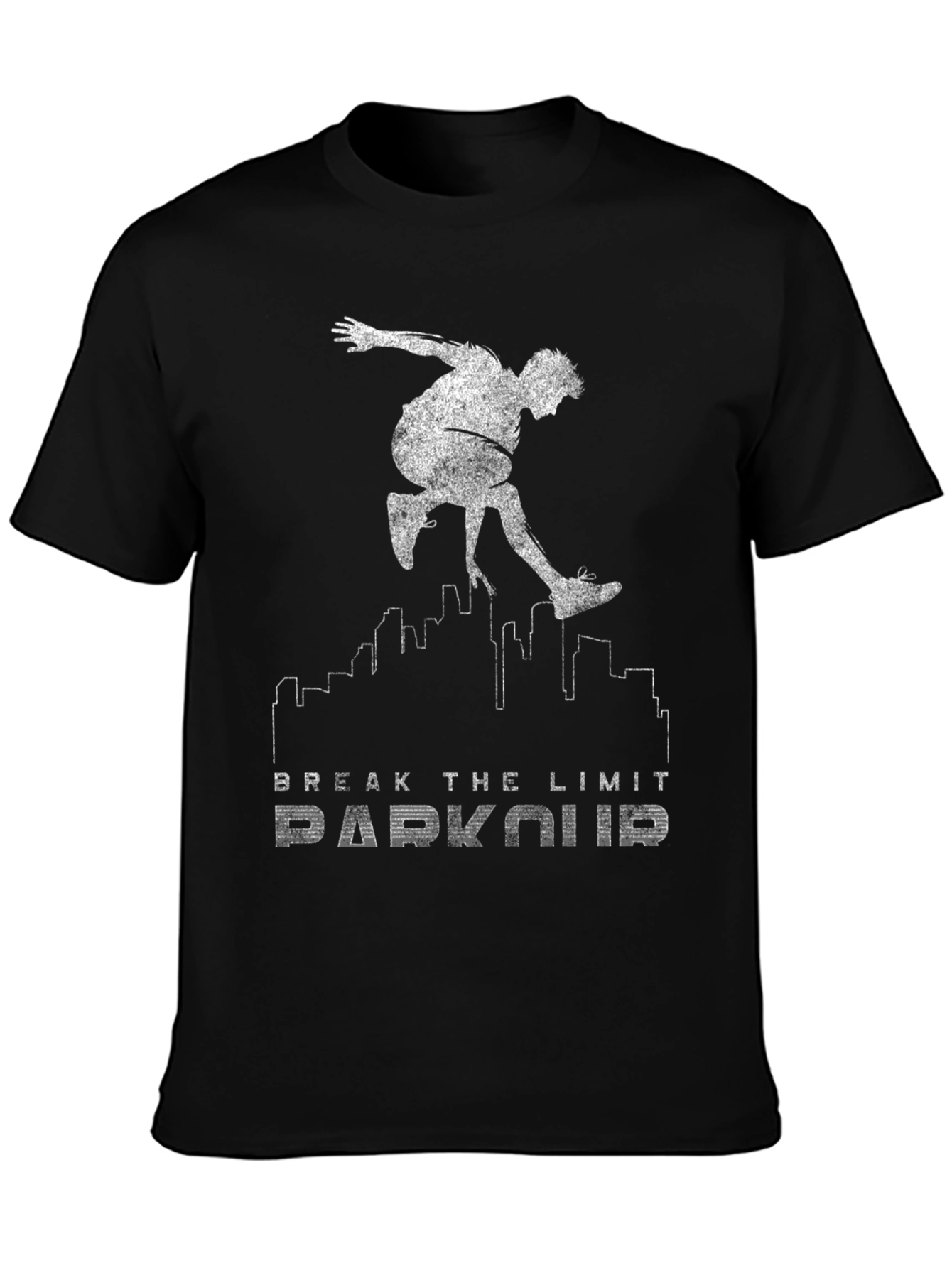 Black Parkour "Break the Limit" Graphic Black Tee view 3