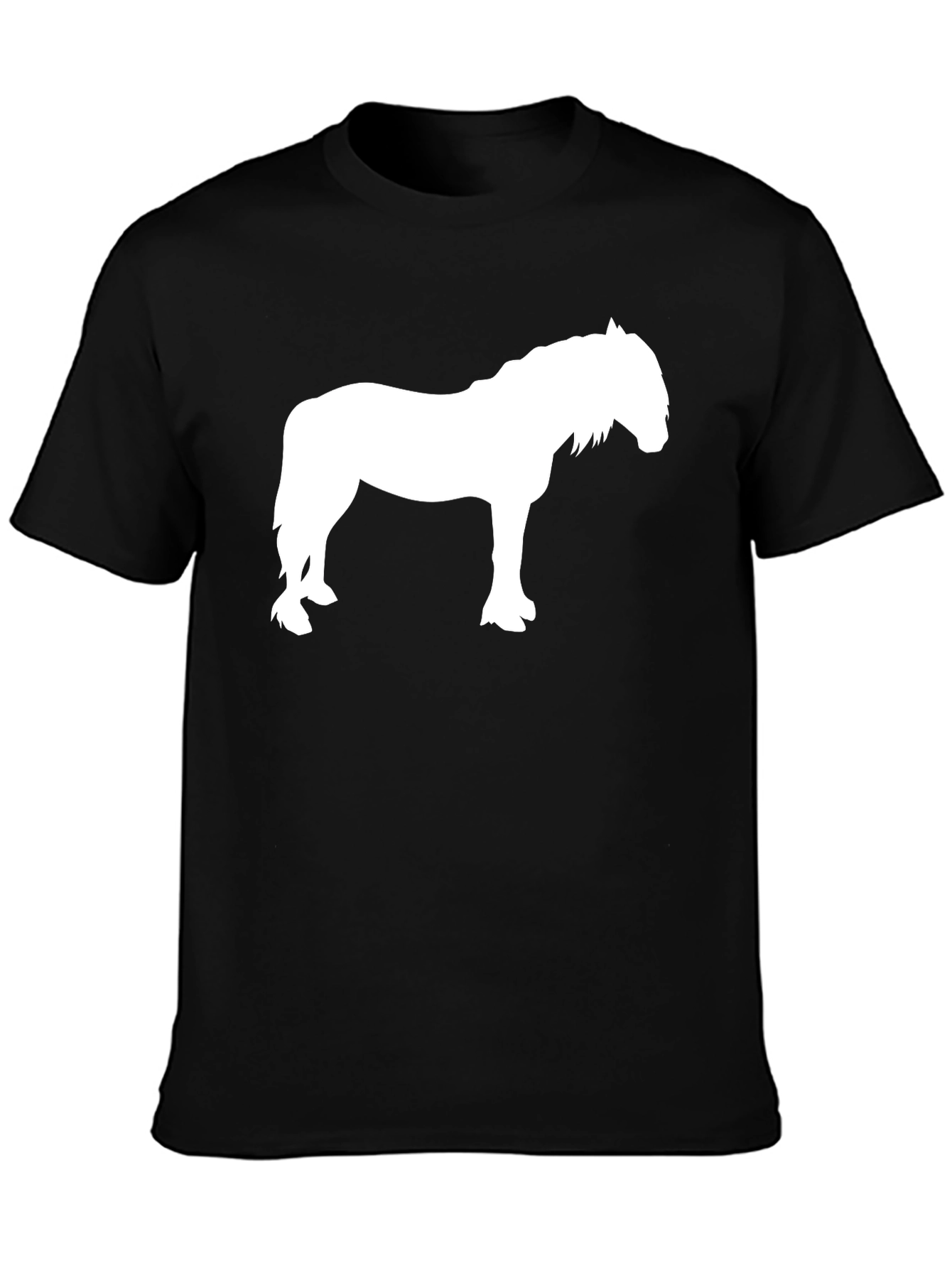 Black Black Horse Silhouette T-Shirt view 3