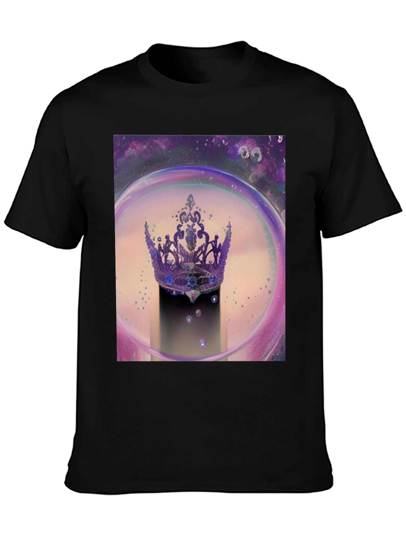 Black Regal Crown Graphic Tee view 3