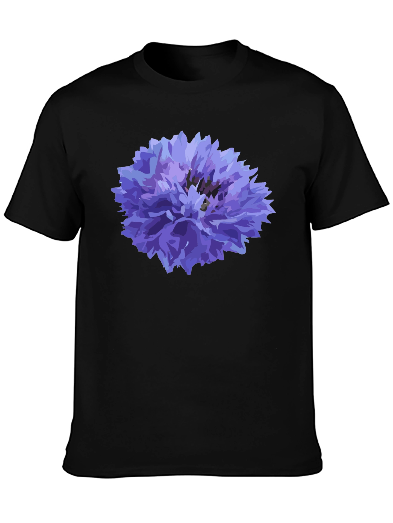 Black Cornflower Black T-Shirt view 3