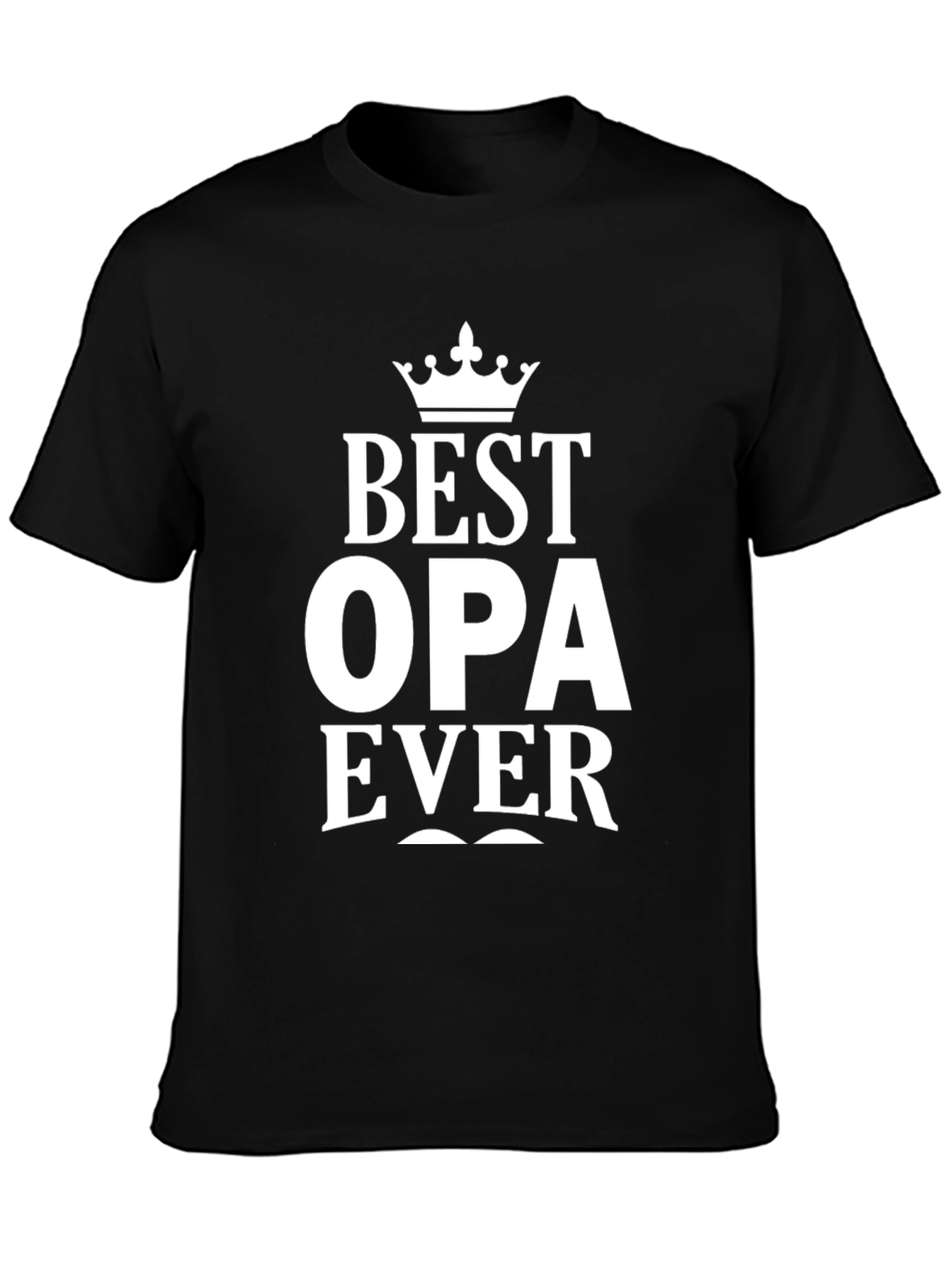 Black Best Opa Ever T-Shirt - Grandpa Gift view 3