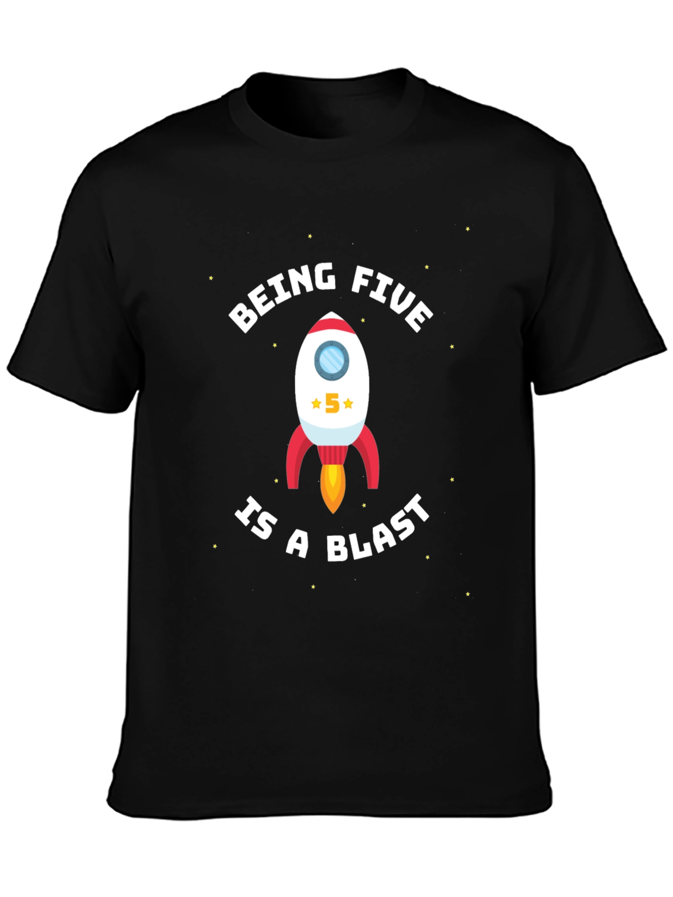Black Being Five Is A Blast T-Shirt view 3