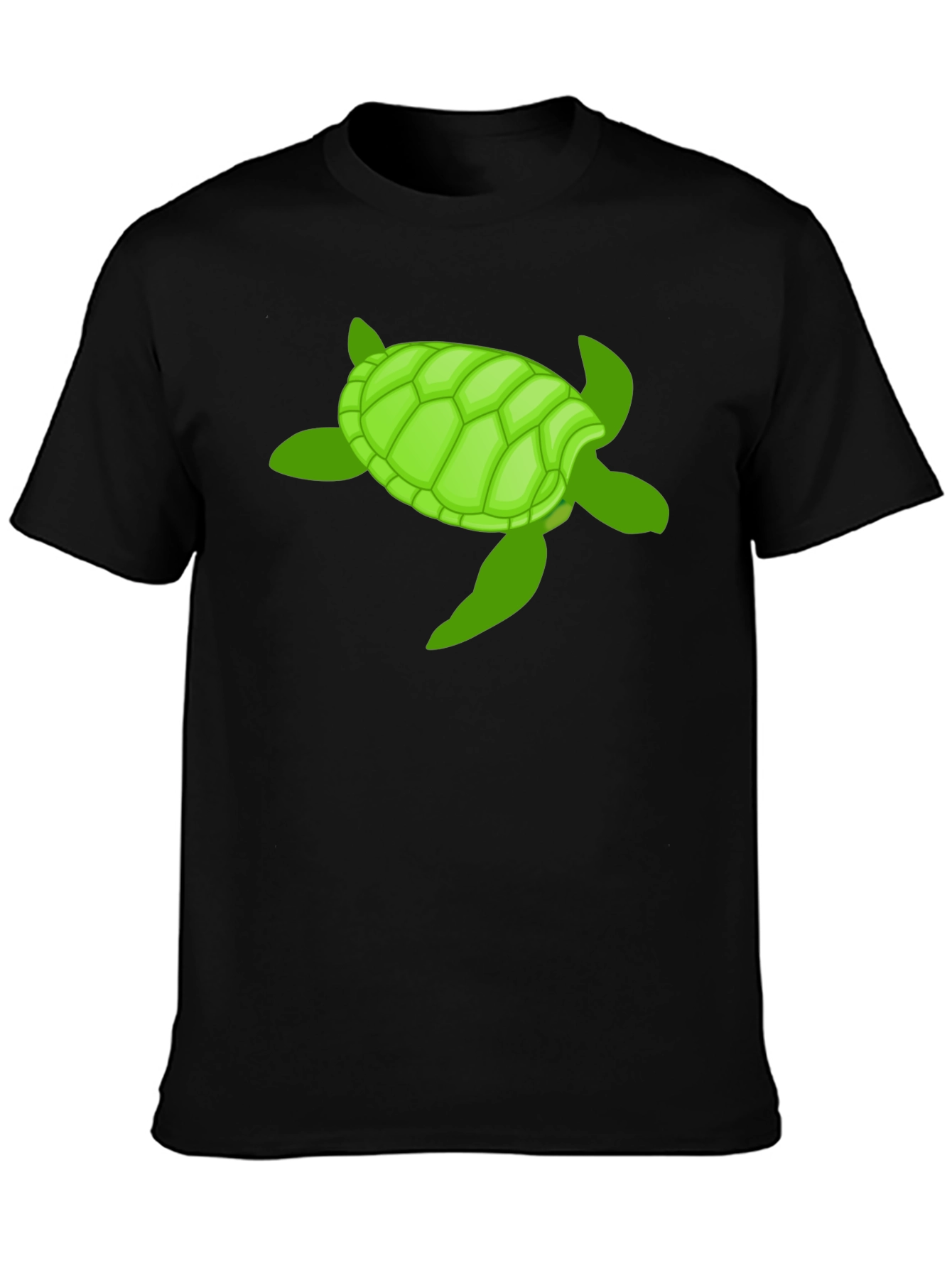 Black Turtle Graphic Tee -  Cool Marine Life Shirt view 3