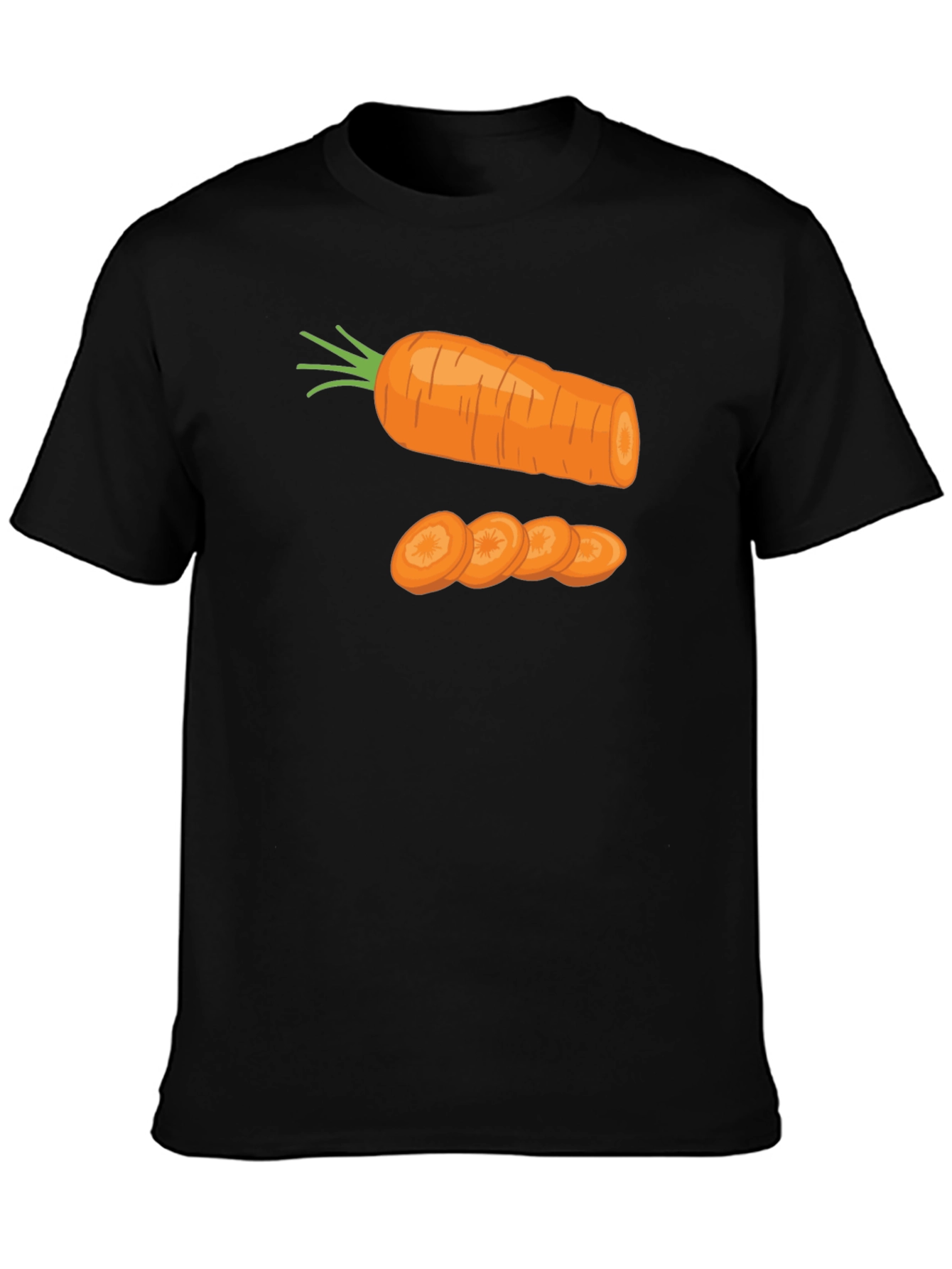 Black Carrot Graphic Print Black T-Shirt view 3
