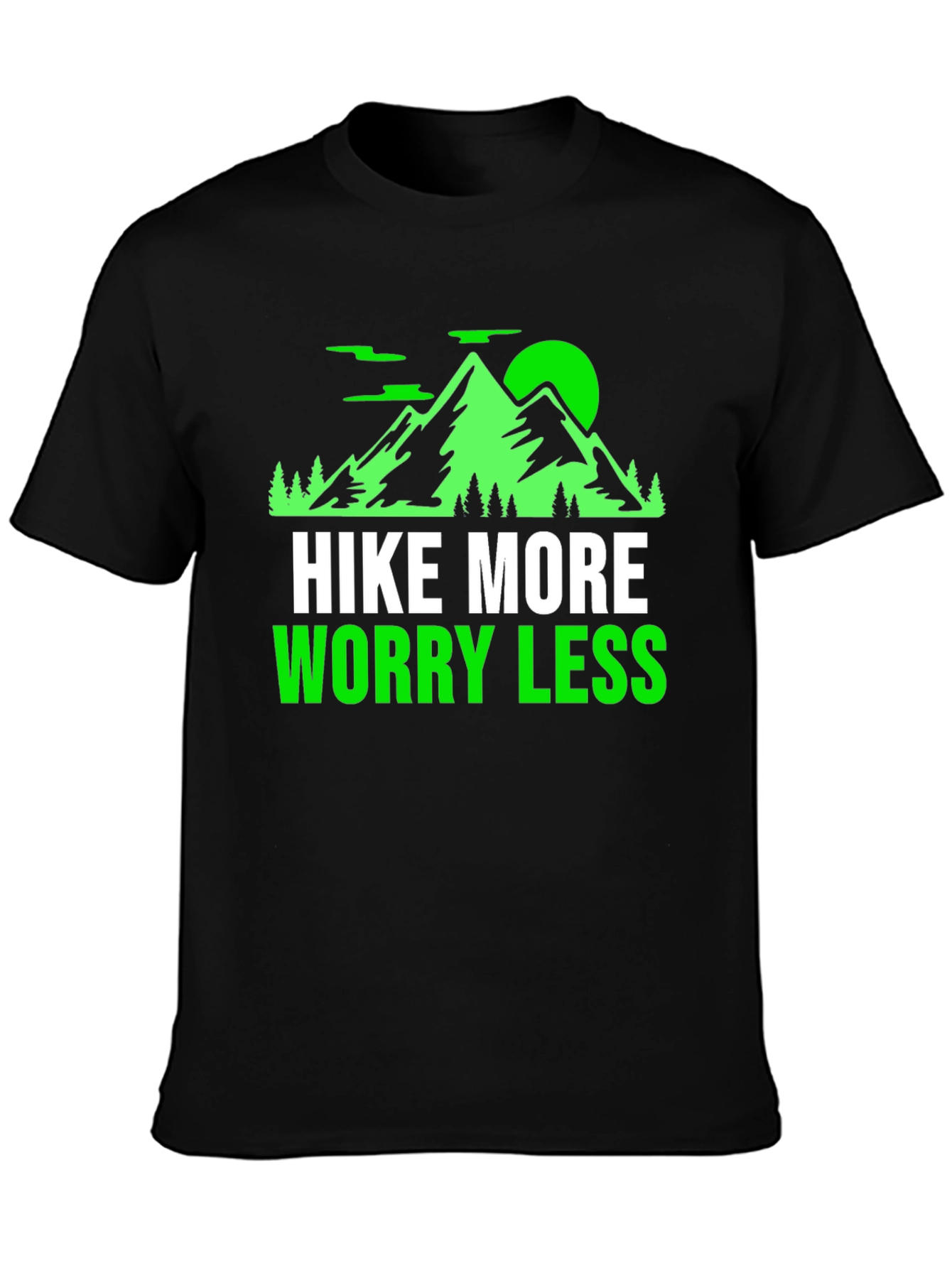 Black Hike More Worry Less Graphic T-Shirt view 3
