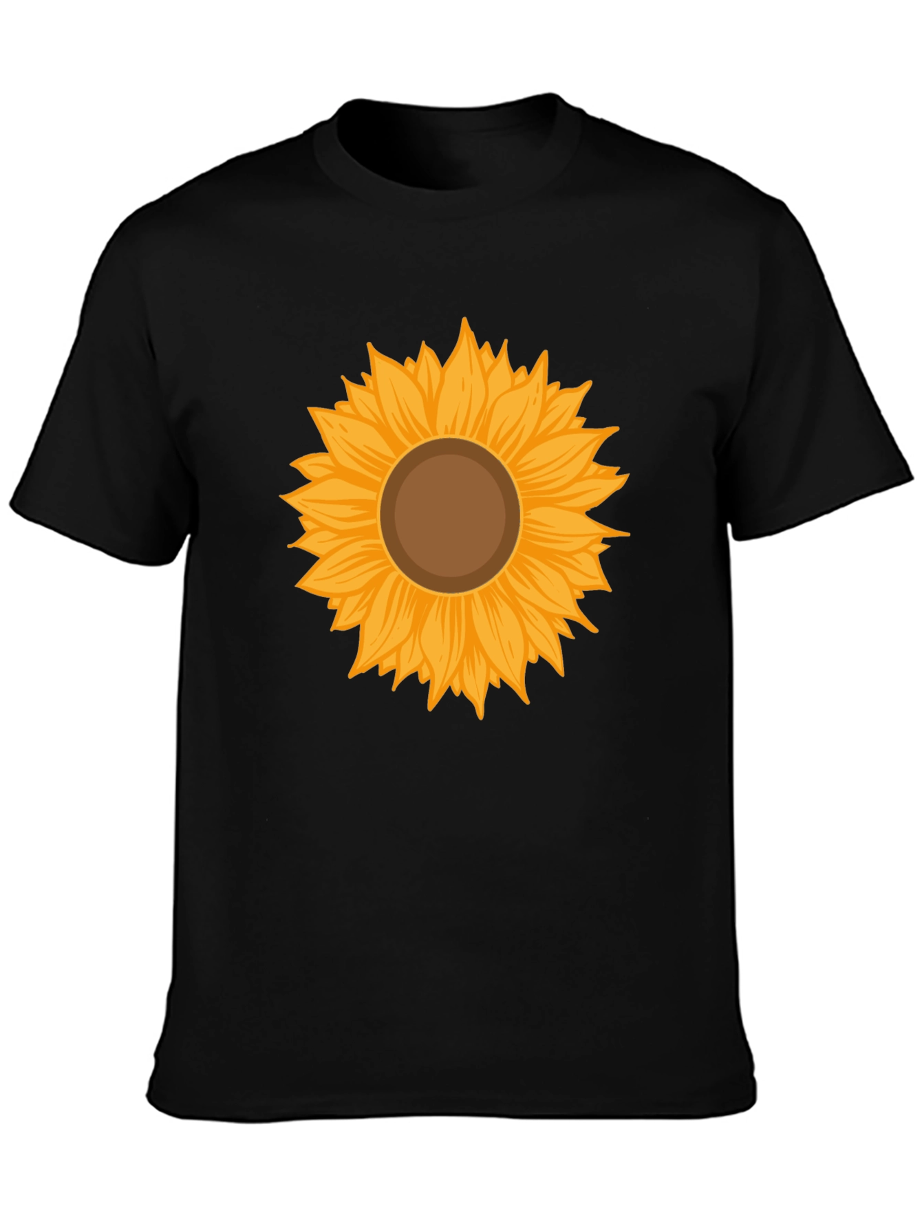 Black Sunflower Graphic Tee - Stylish & Comfortable Black T-Shirt view 3