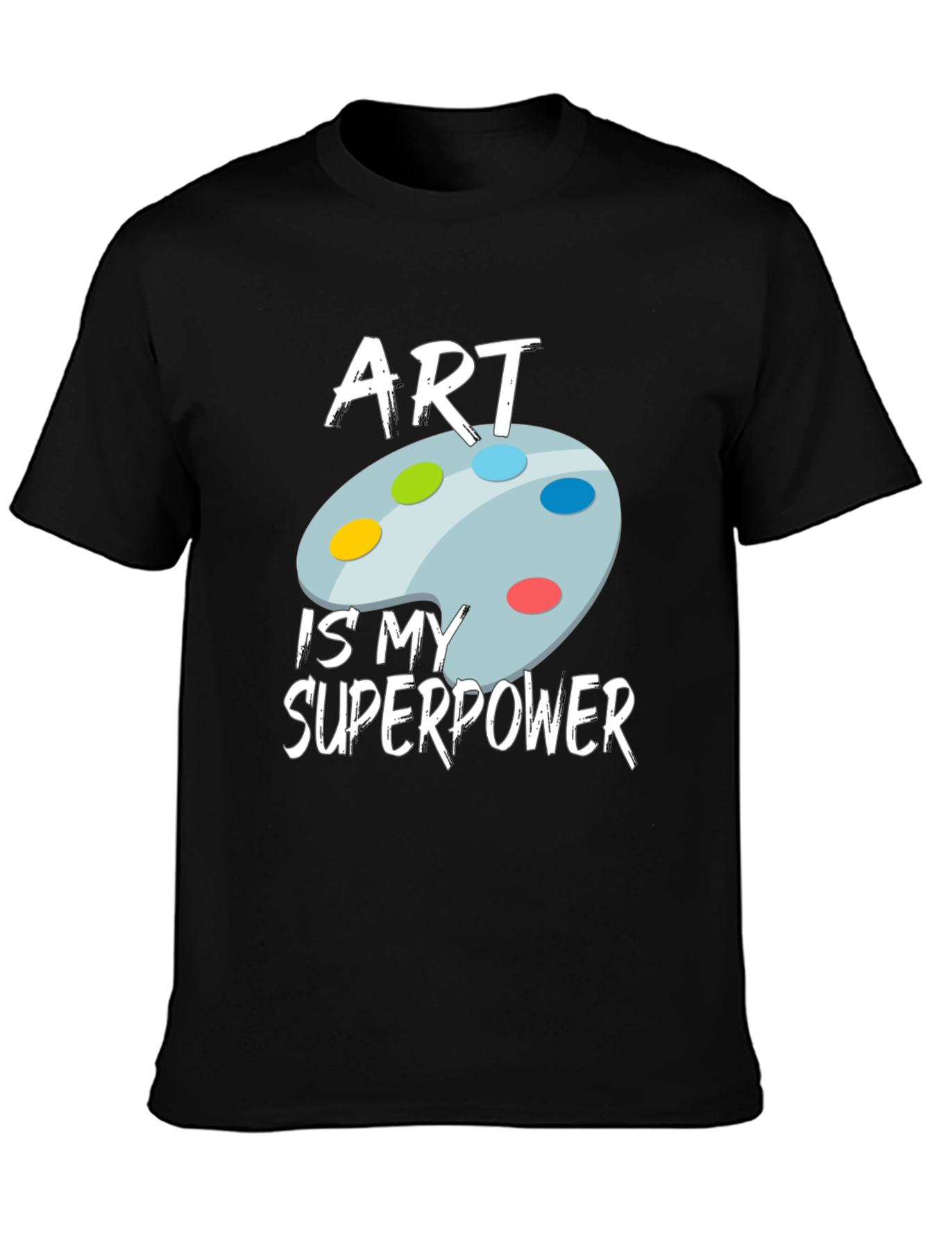 Art is My Superpower Black T-Shirt - 3