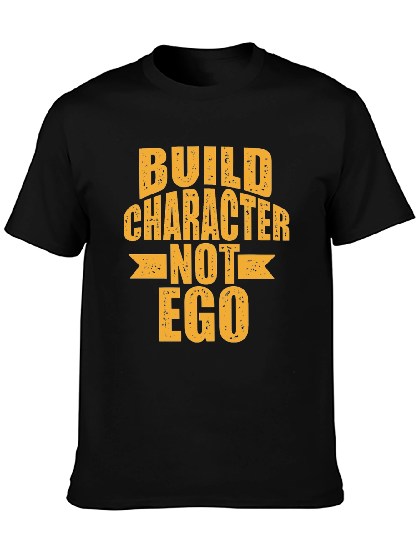 Black Build Character Not Ego Graphic Tee view 3