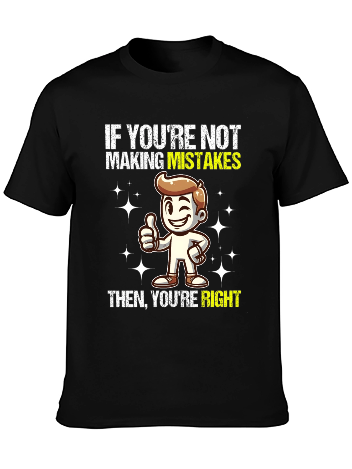 Black Mistakes Right Graphic T-Shirt - Funny Slogan Tee view 3