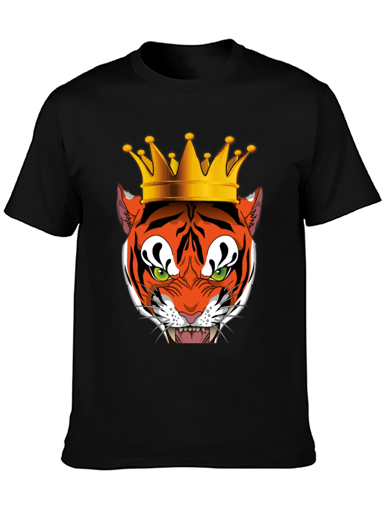 Black Tiger King Graphic Tee - Men's Black T-Shirt view 3