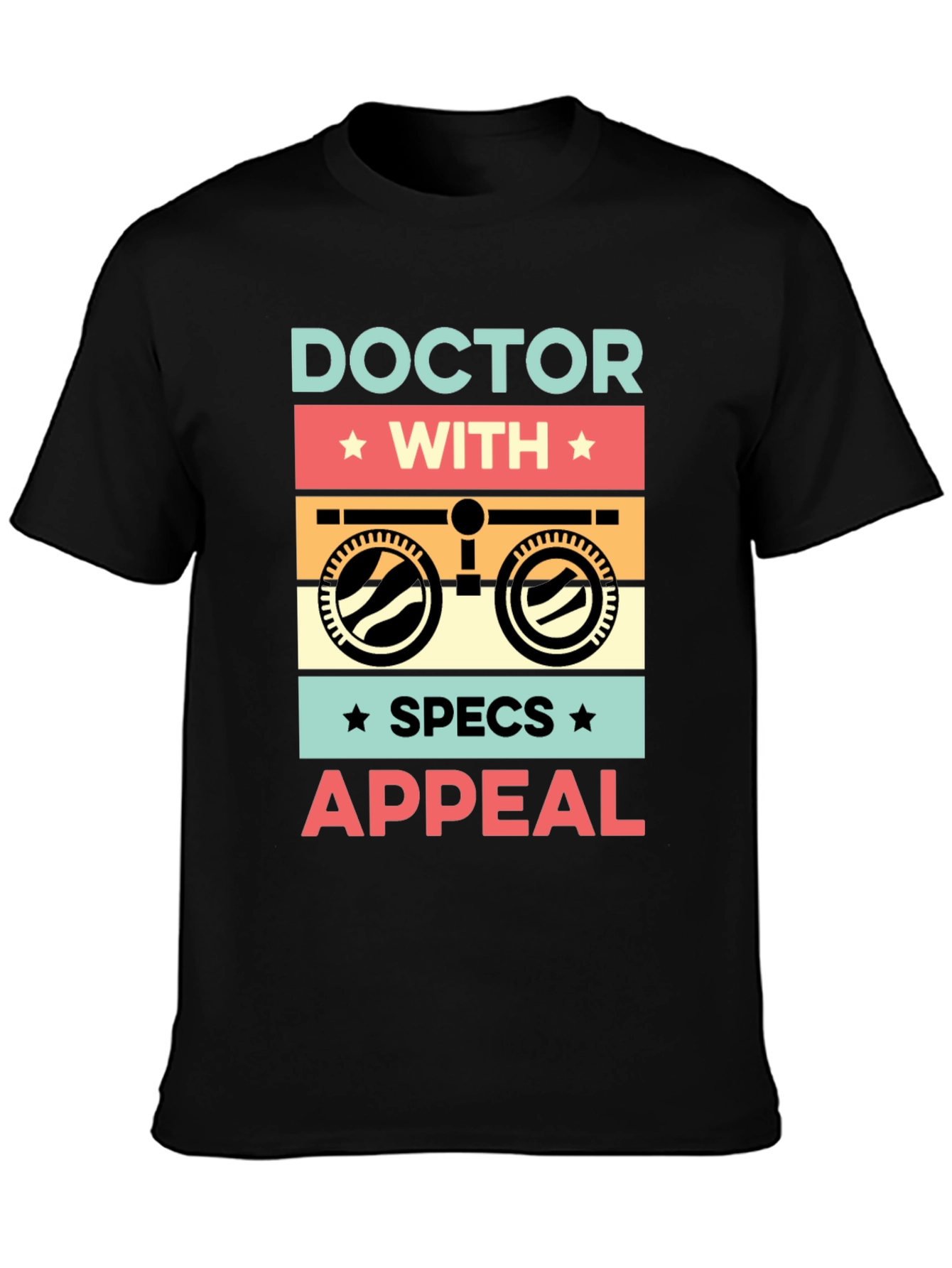 Black Doctor Specs Appeal Graphic T-Shirt view 3