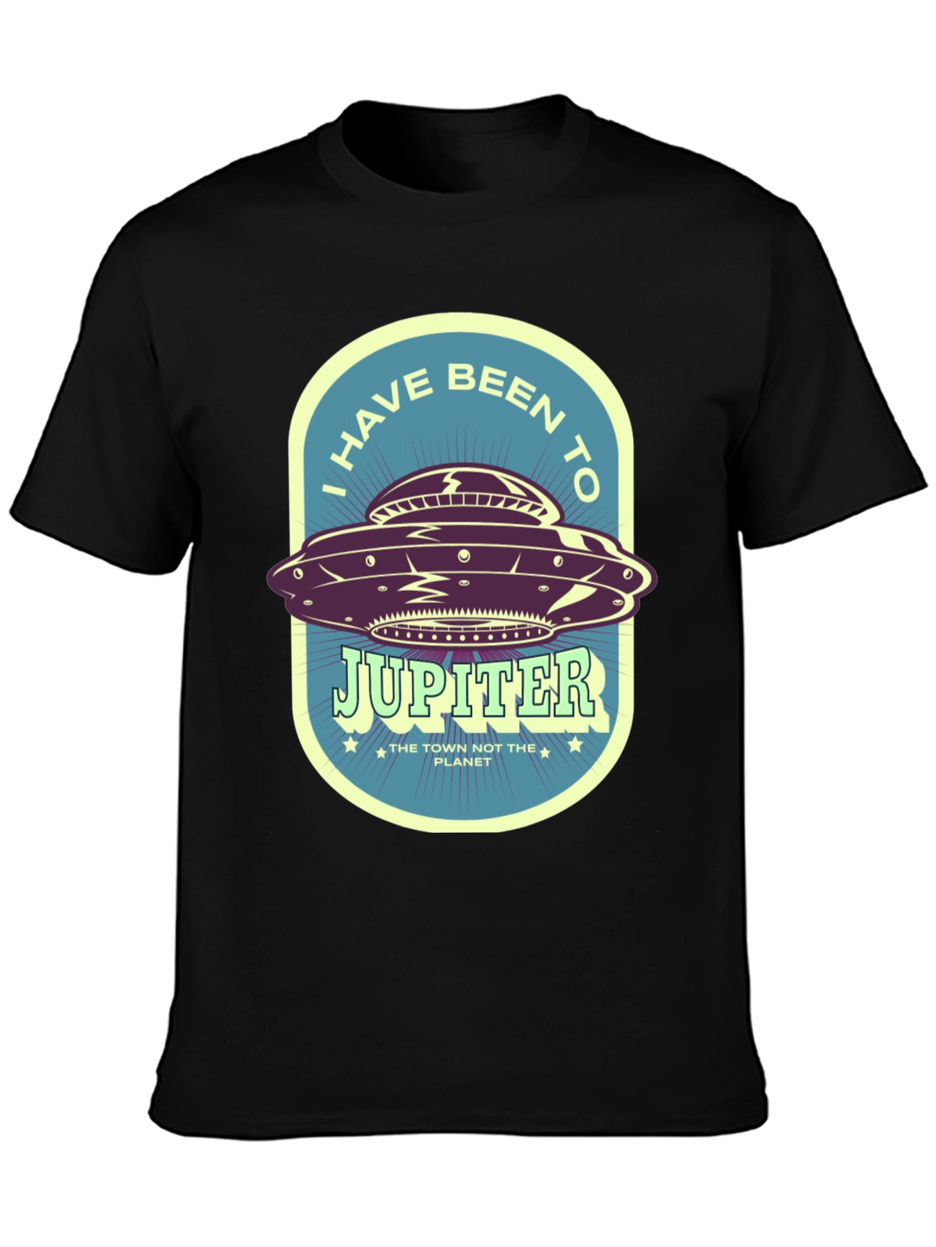 Black I Have Been to Jupiter T-Shirt view 3