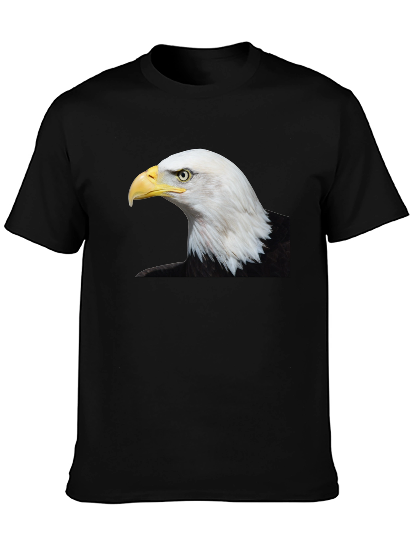 Black Bald Eagle Graphic Black T-Shirt view 3
