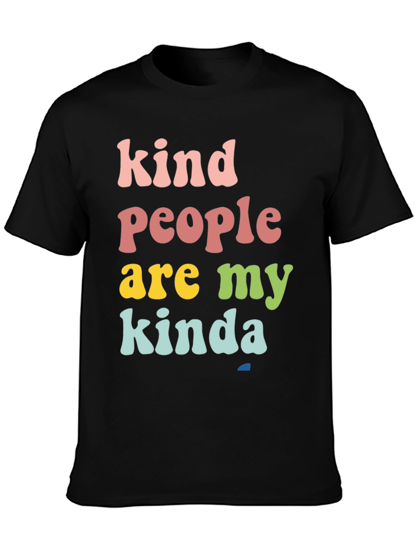 Black Kind People T-Shirt - Retro Colorful Design view 3