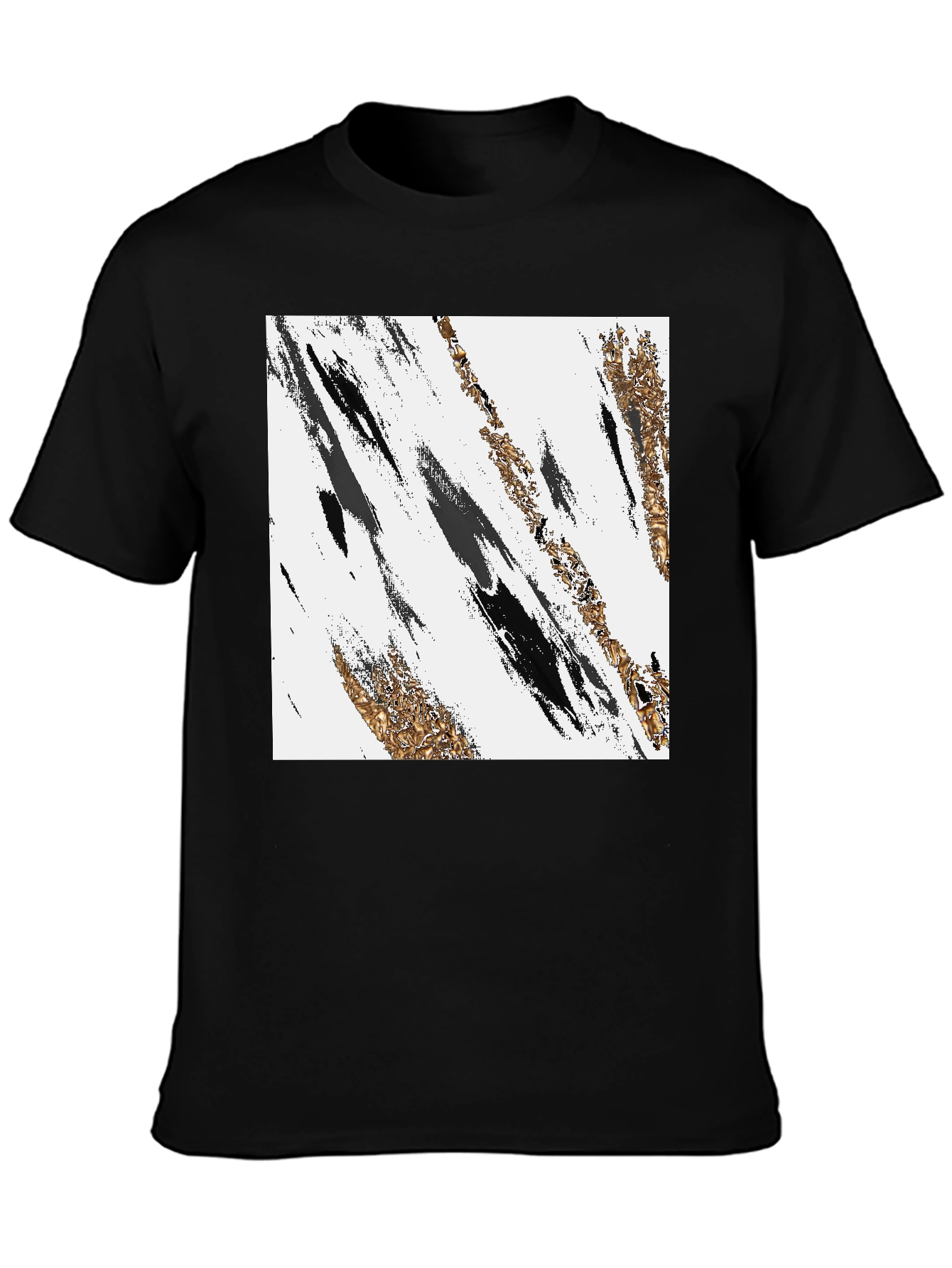 Black Abstract Art Black T-Shirt view 3