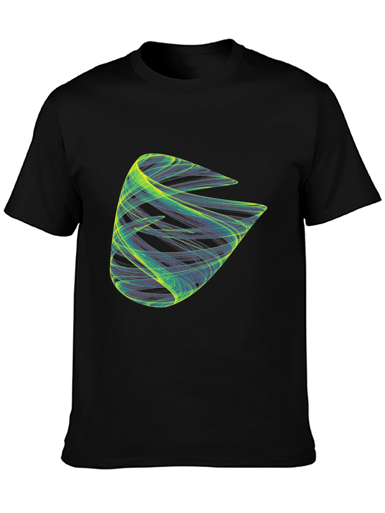 Black Abstract Graphic Black T-Shirt view 3