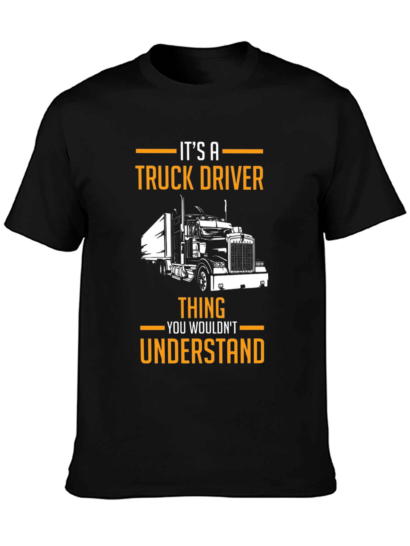 Black Truck Driver T-Shirt - It's A Truck Driver Thing! view 3