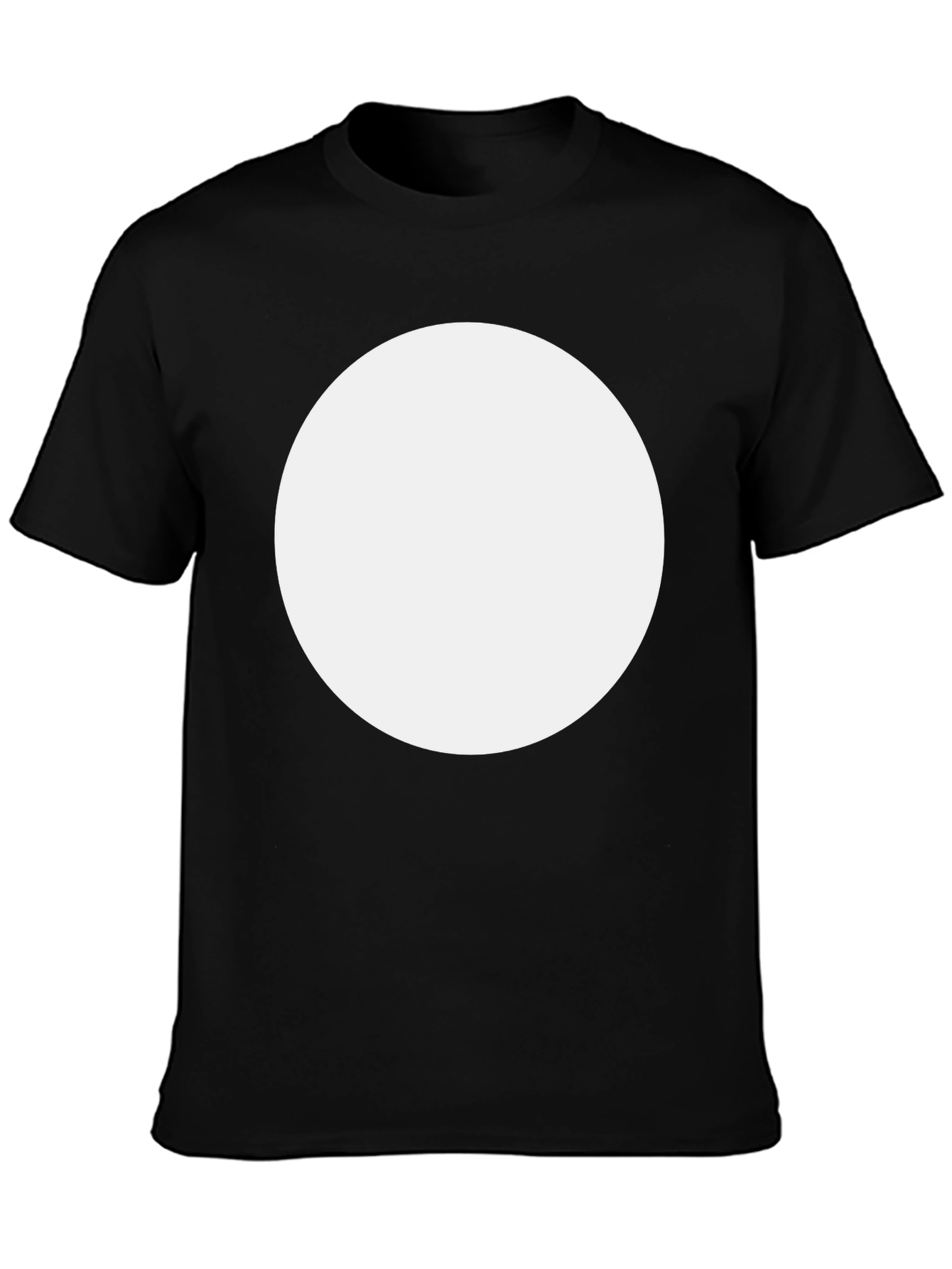 Black Black T-Shirt with Custom Circle Graphic view 3