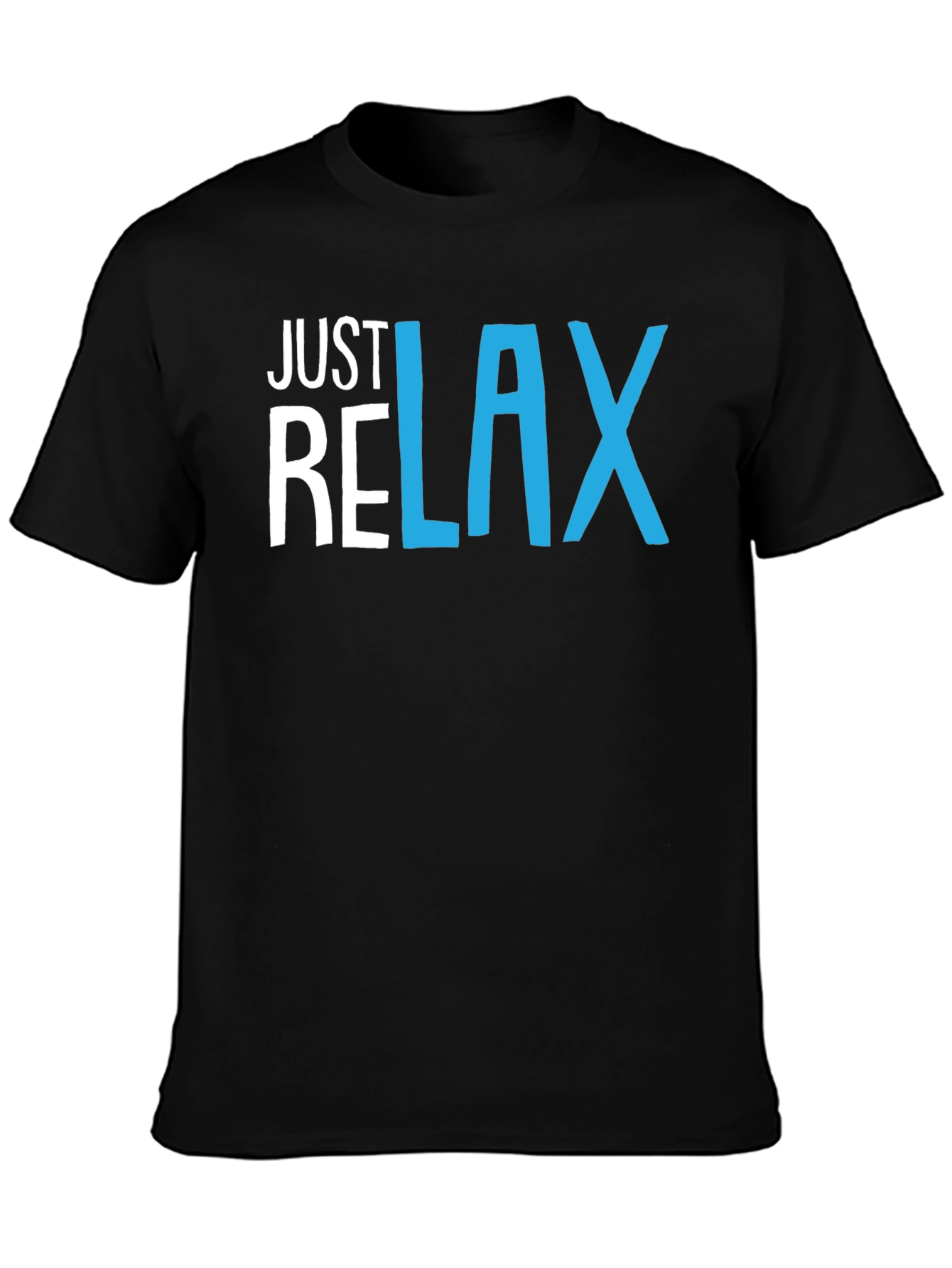 Black Just Relax Black Graphic Tee view 3
