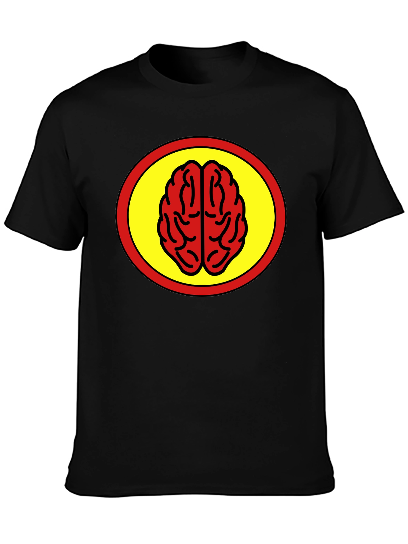 Black Brain Power T-Shirt - Bold Graphic Tee view 3