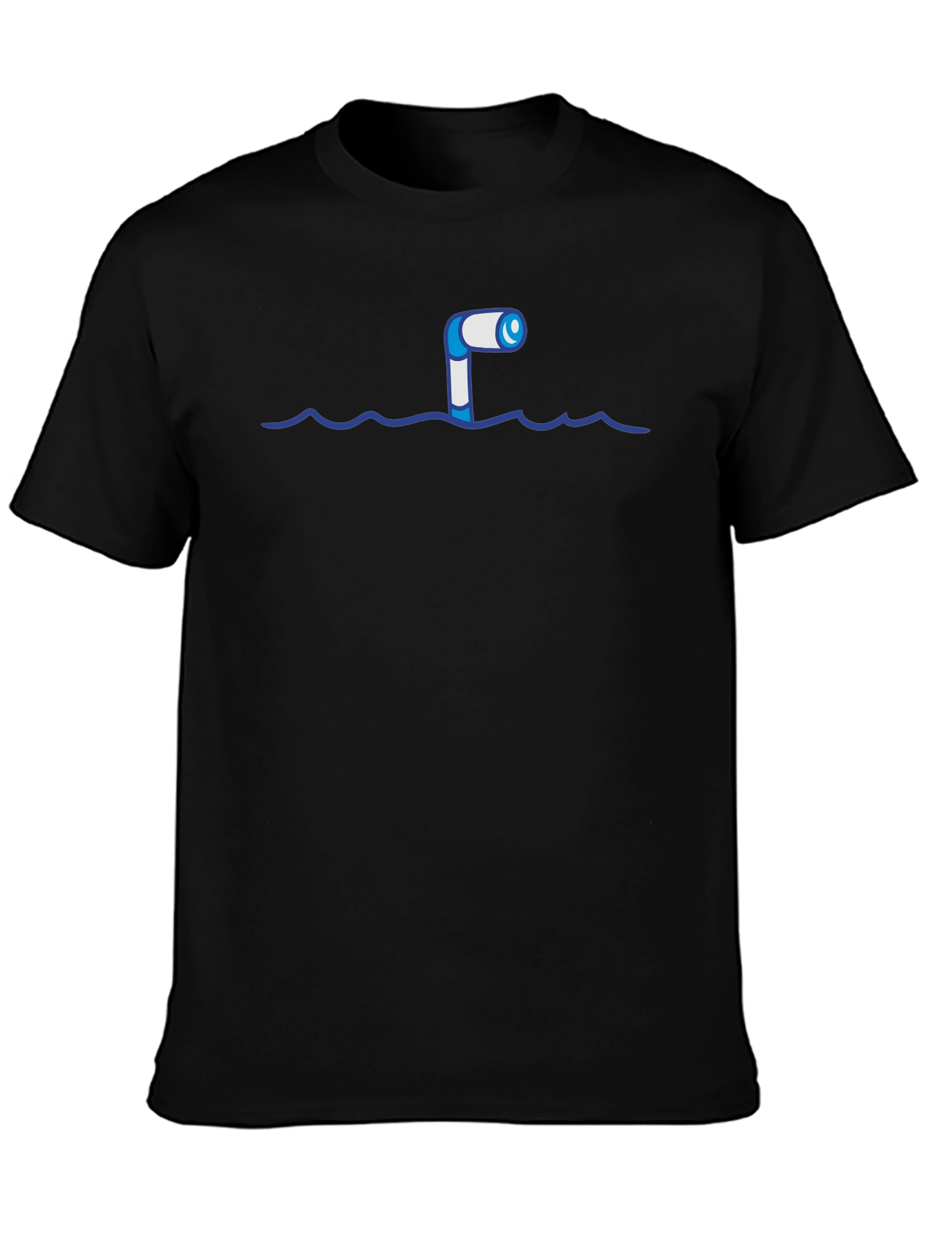 Black Periscope T-Shirt - Novelty Nautical Peek view 3