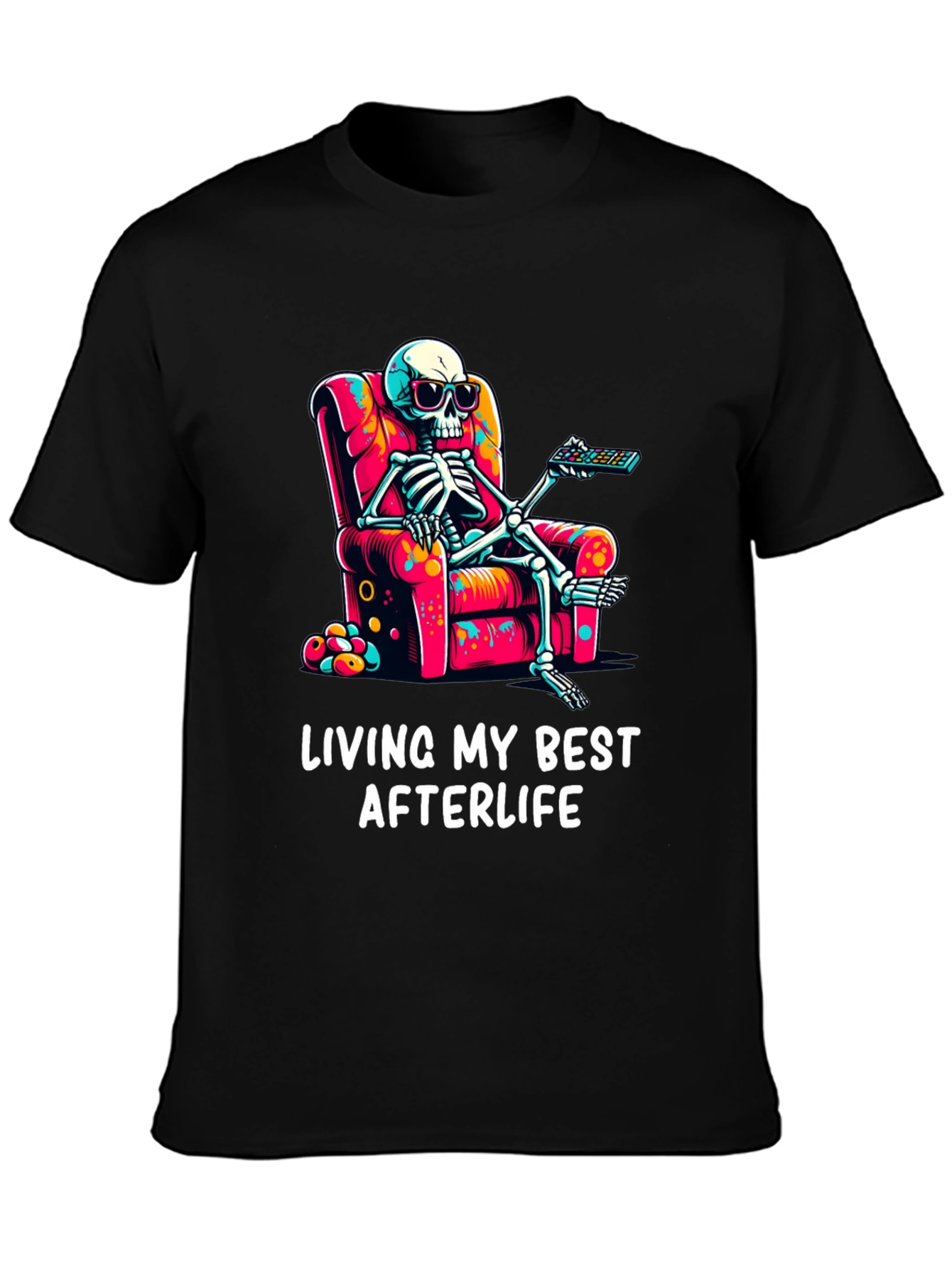 Black Living My Best Afterlife T-Shirt view 3