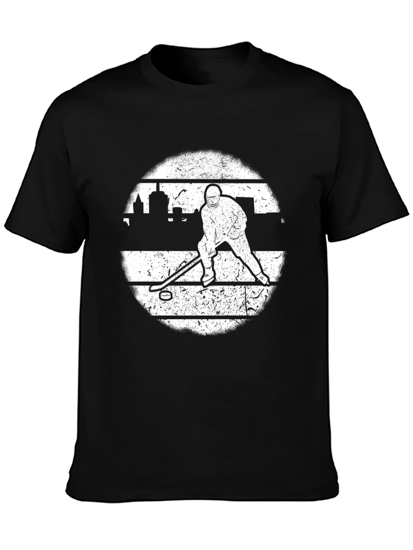 Black Hockey Player T-Shirt view 3