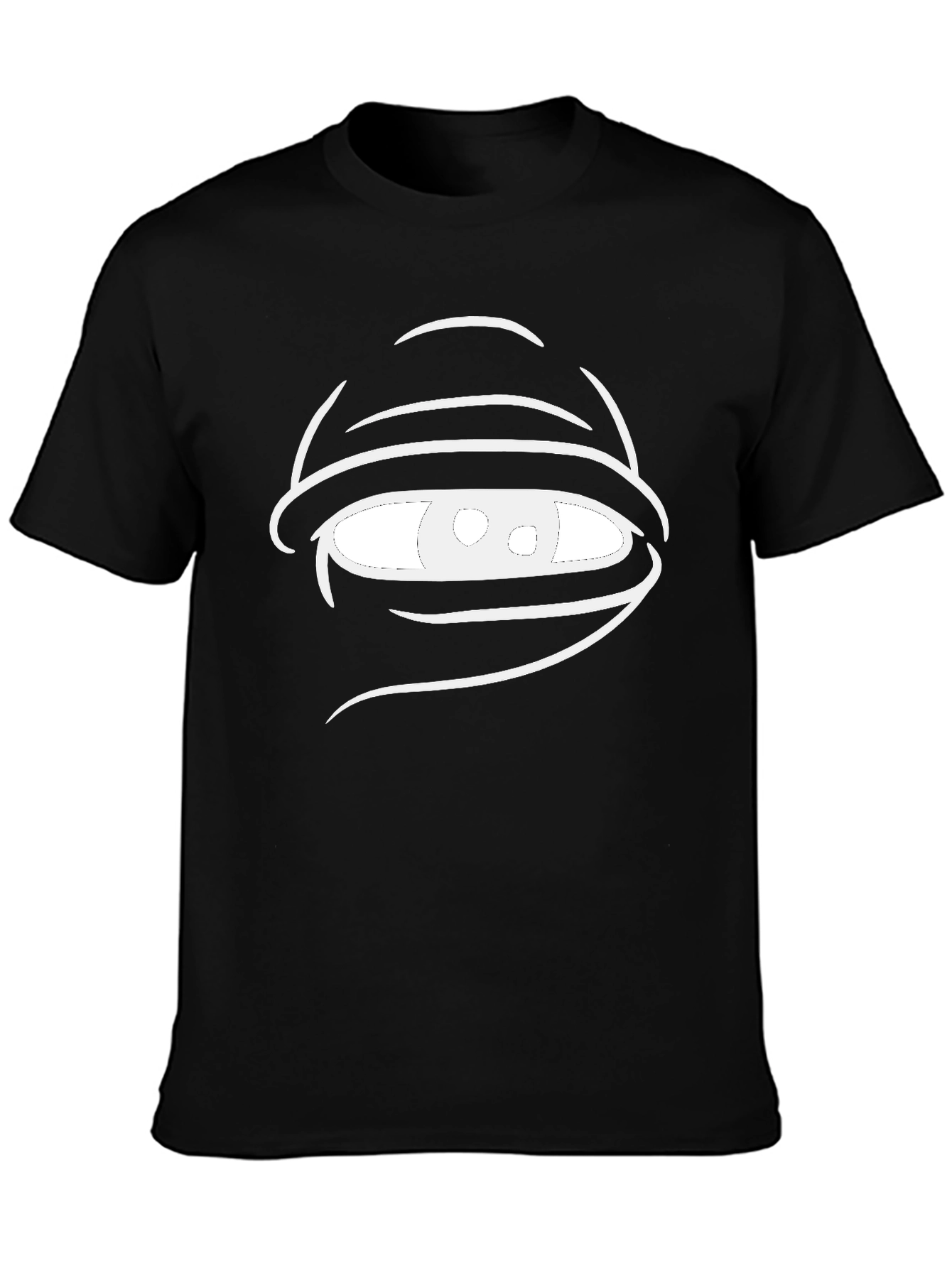 Black Mysterious Eye Graphic Black T-Shirt view 3