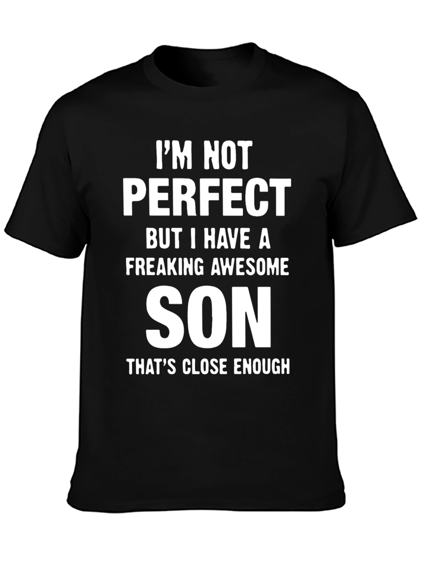 Black Awesome Son T-Shirt | Perfect Dad Gift view 3
