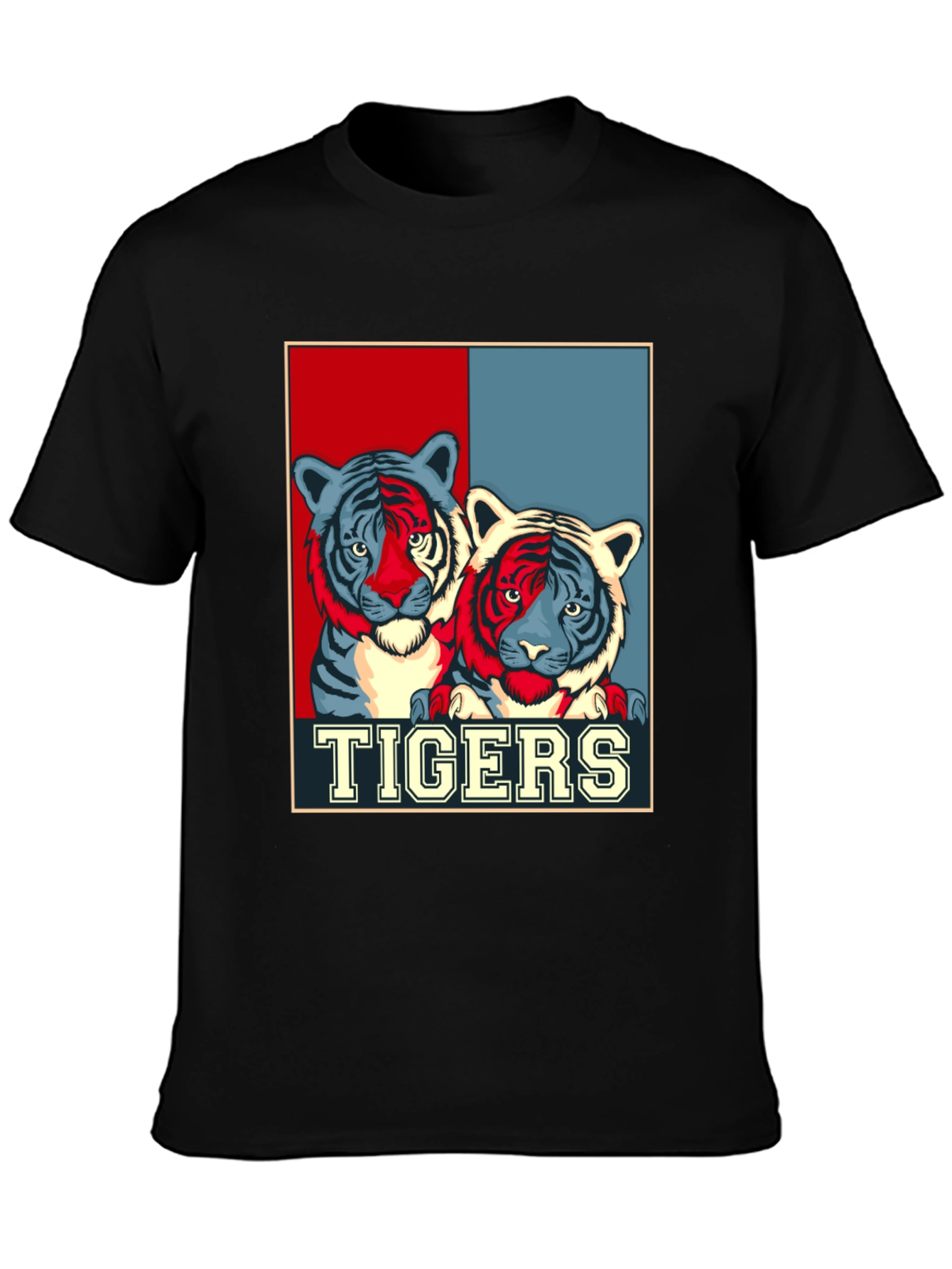 Black Tigers Graphic Print T-Shirt view 3