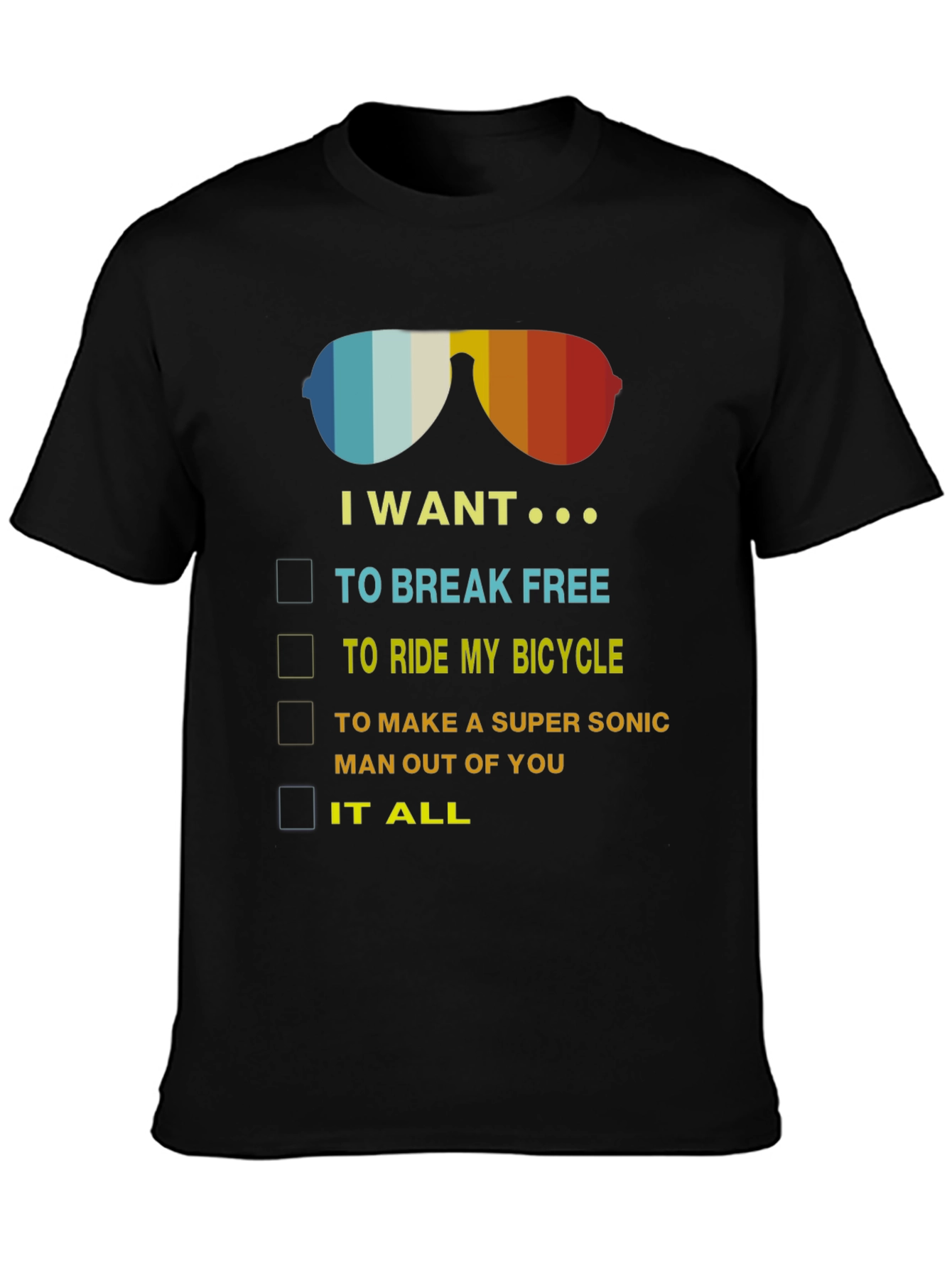 Black I Want It All T-Shirt view 3