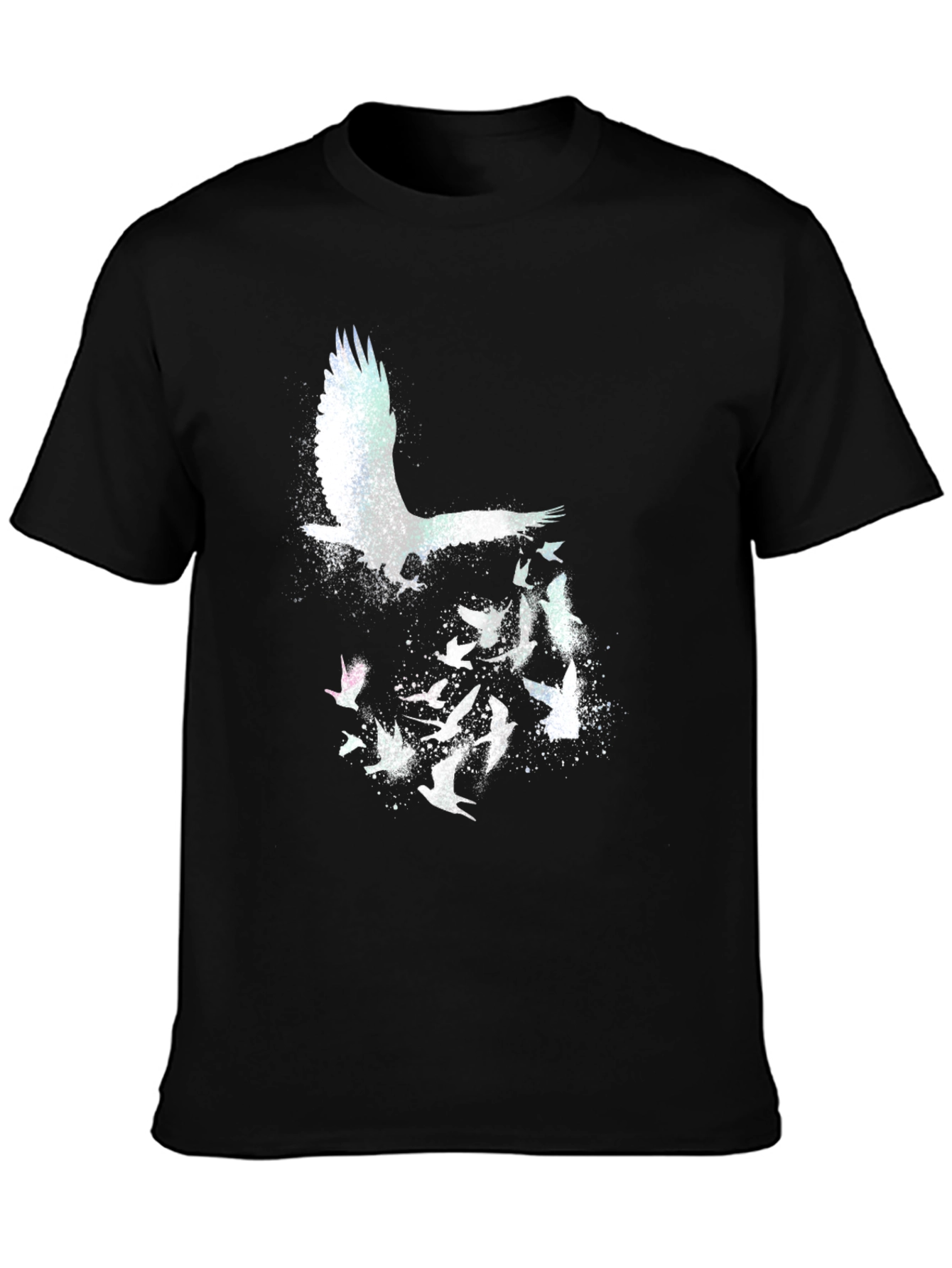 Black Eagle Flight Graphic Tee - Stylish Crew Neck T-Shirt view 3