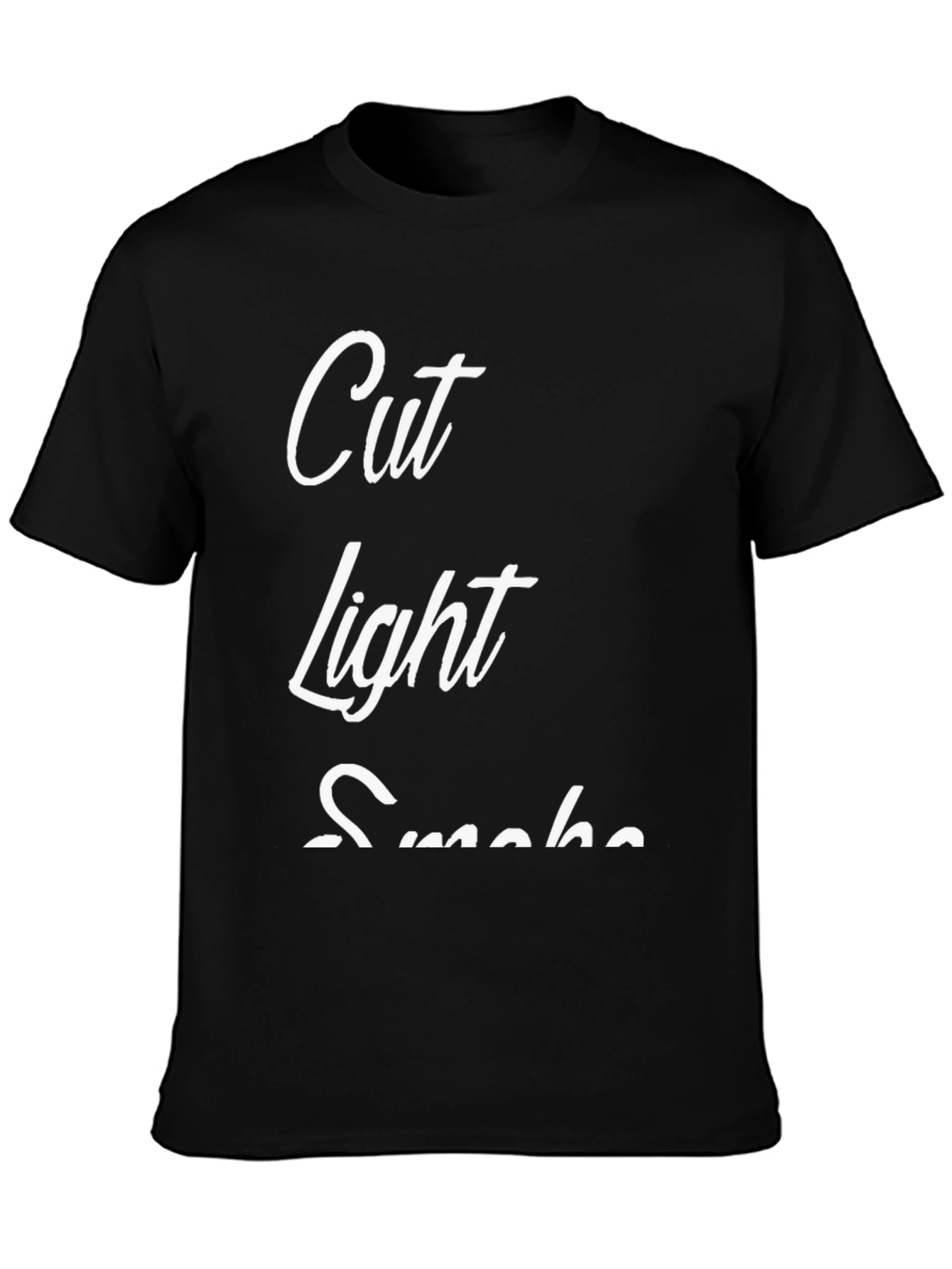 Black Cut Light Smoke Graphic Tee view 3