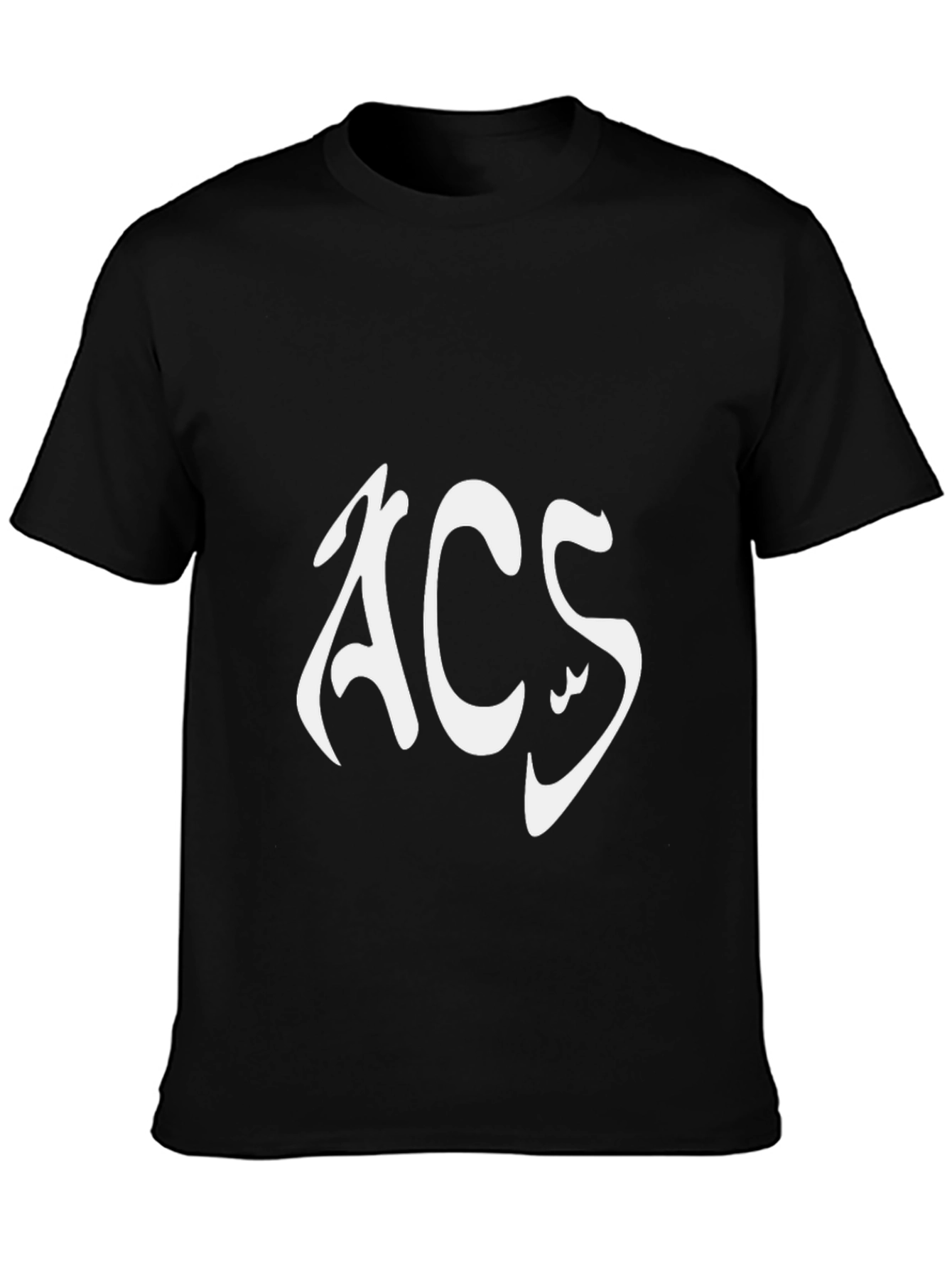 Black ACS Graphic Tee - Stylish Black Cotton Blend T-Shirt view 3