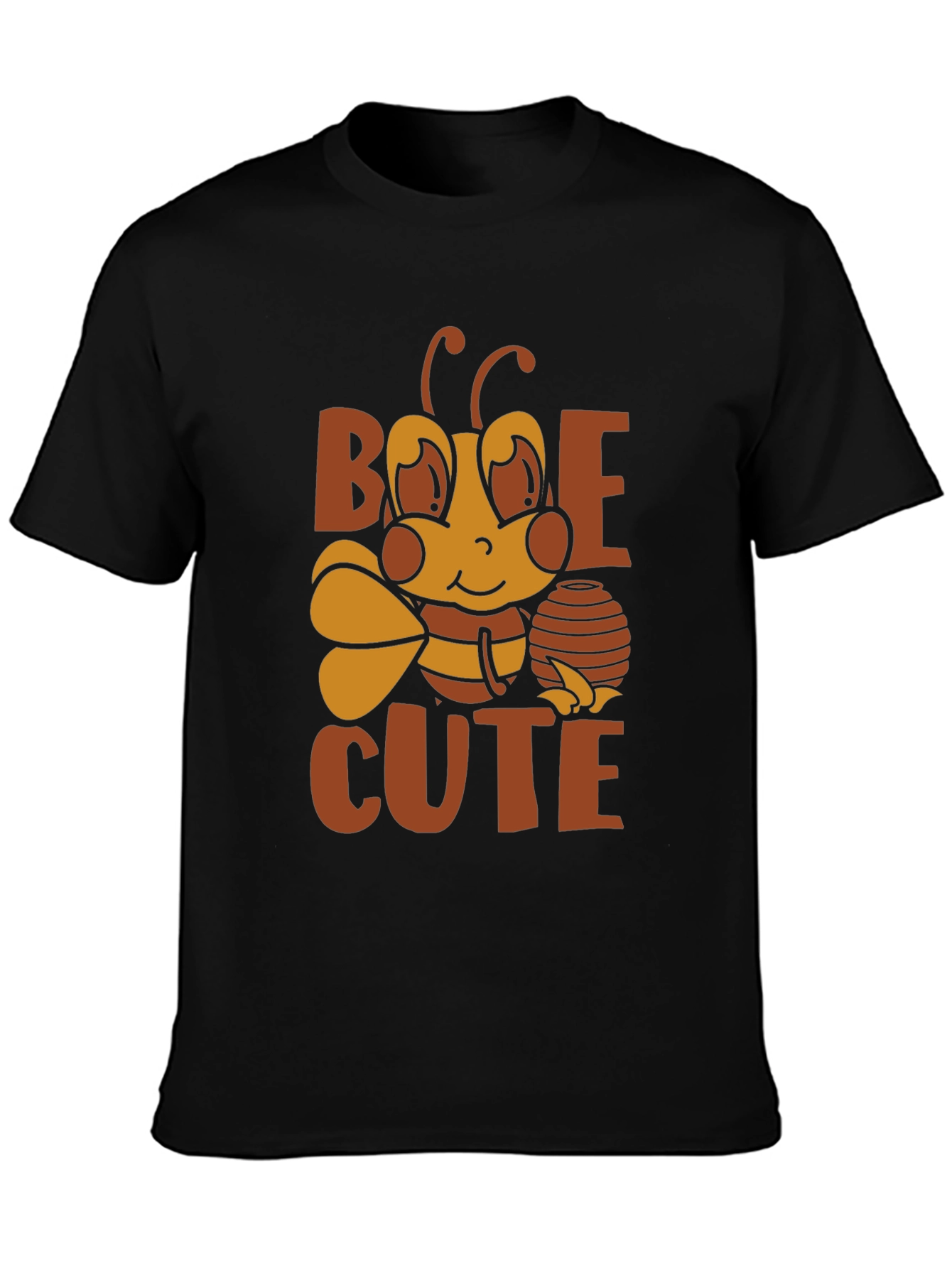 Black Bee Cute Graphic T-Shirt - Unisex Short Sleeve Tee view 3