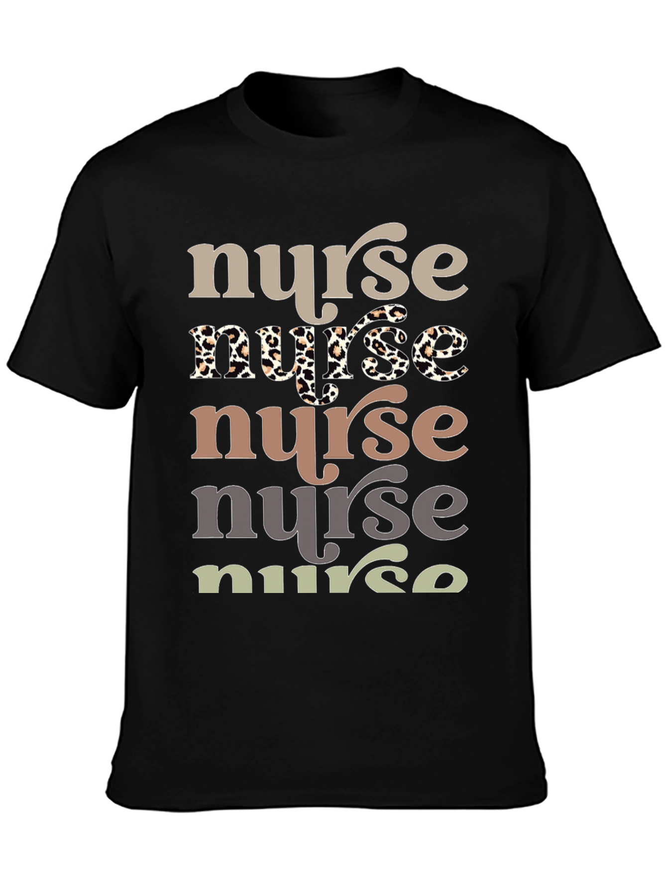 Black Stylish Nurse Graphic Tee - Comfortable Fit view 3
