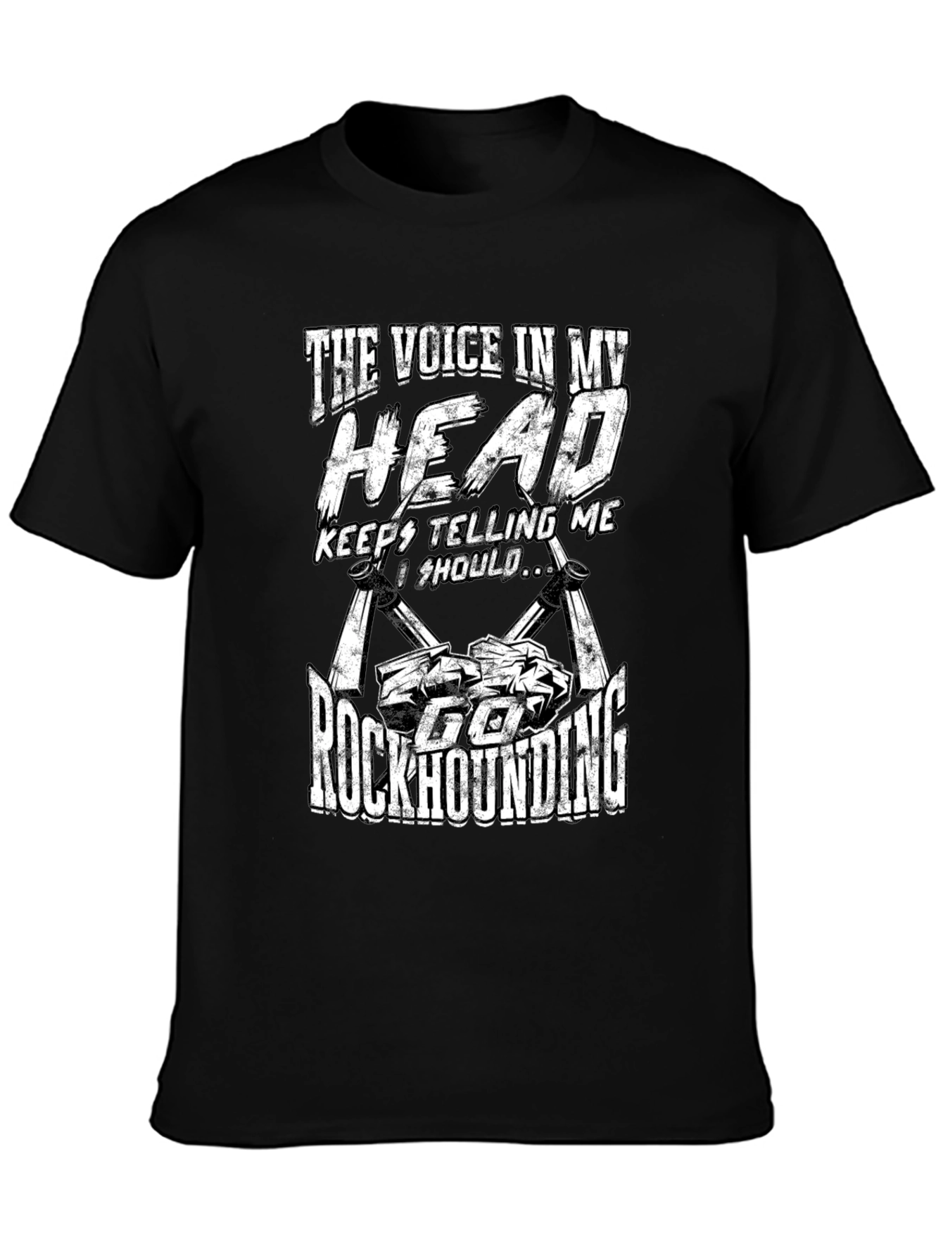 Black Rockhounding T-Shirt - "The Voice In My Head" view 3