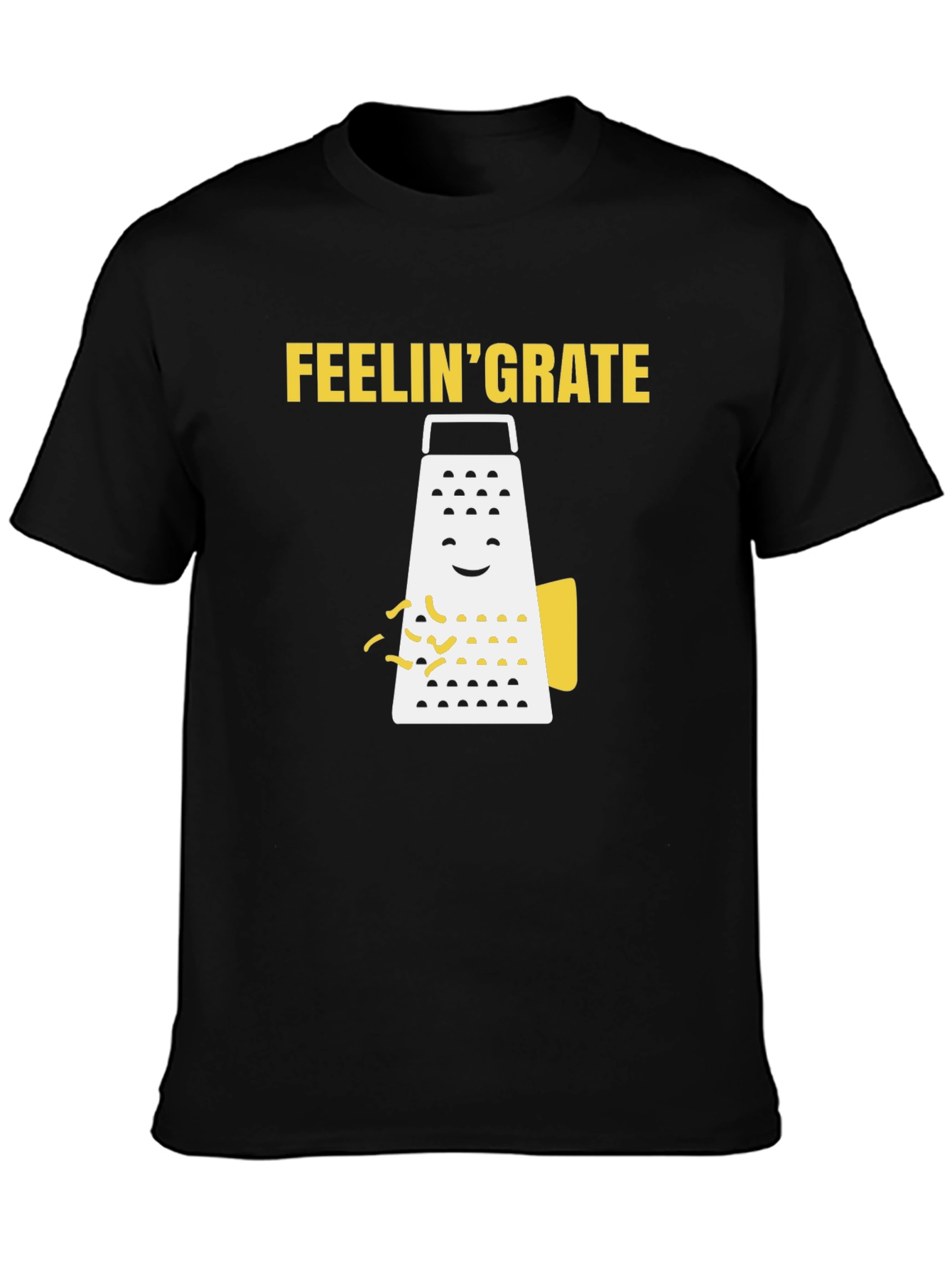 Black Feelin' Grate Pun T-Shirt - Black, Funny, Comfortable Tee view 3