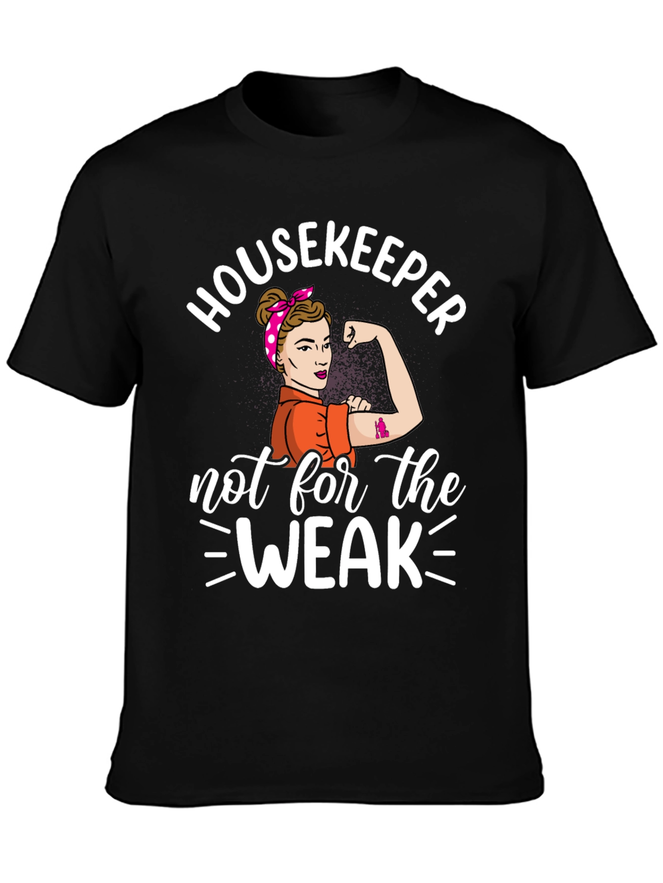 Black Housekeeper Not For The Weak T-Shirt view 3