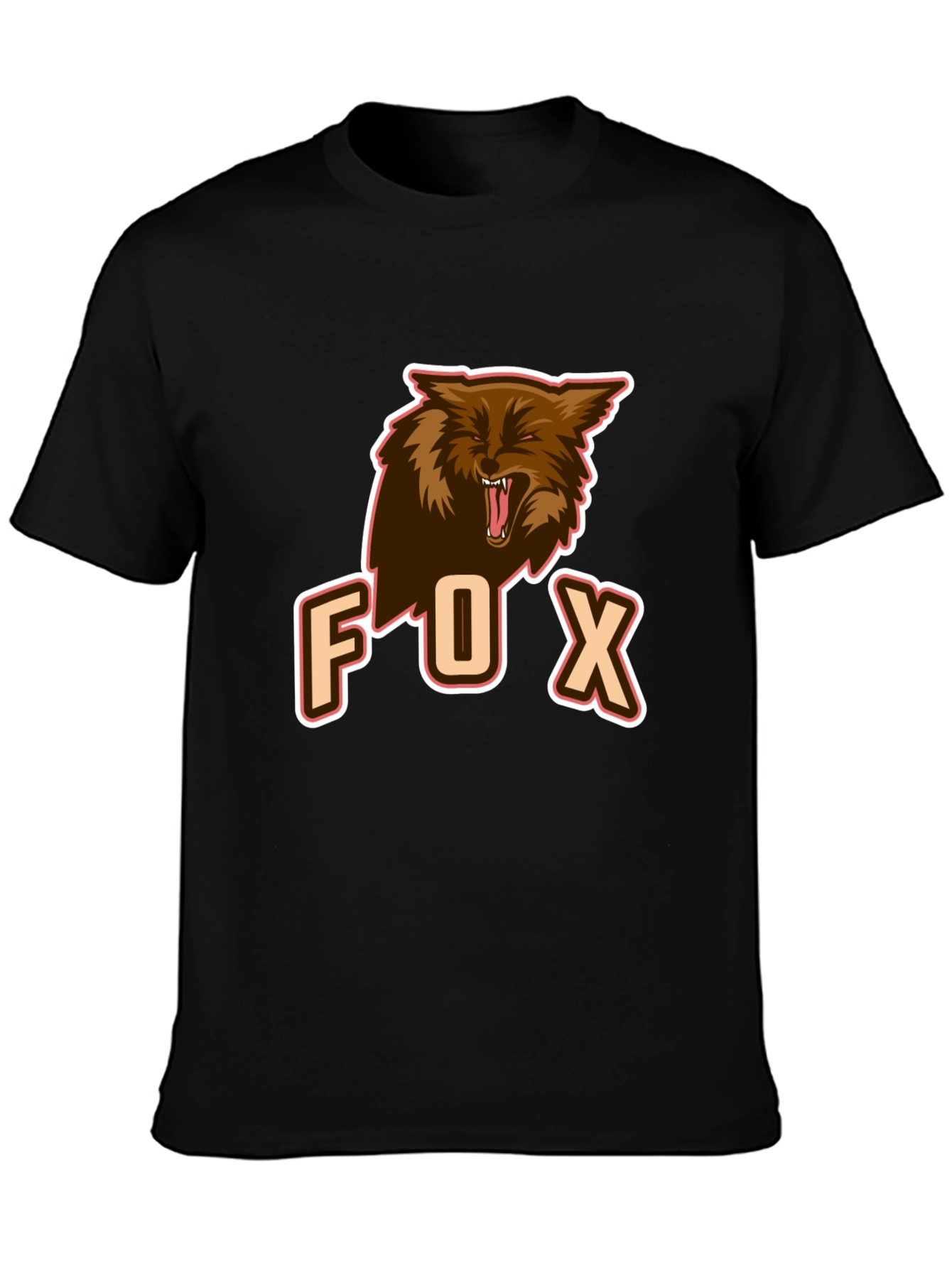 Black Men's Black Fox Graphic Tee view 3