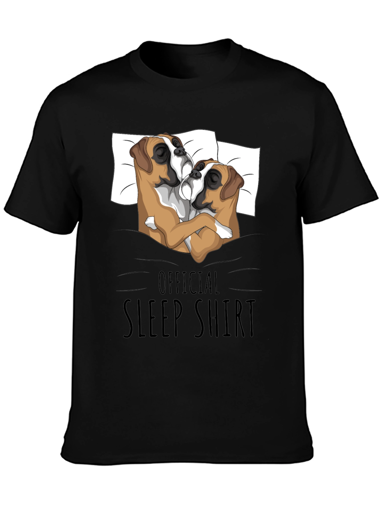 Black Official Boxer Dog Sleep Shirt view 3