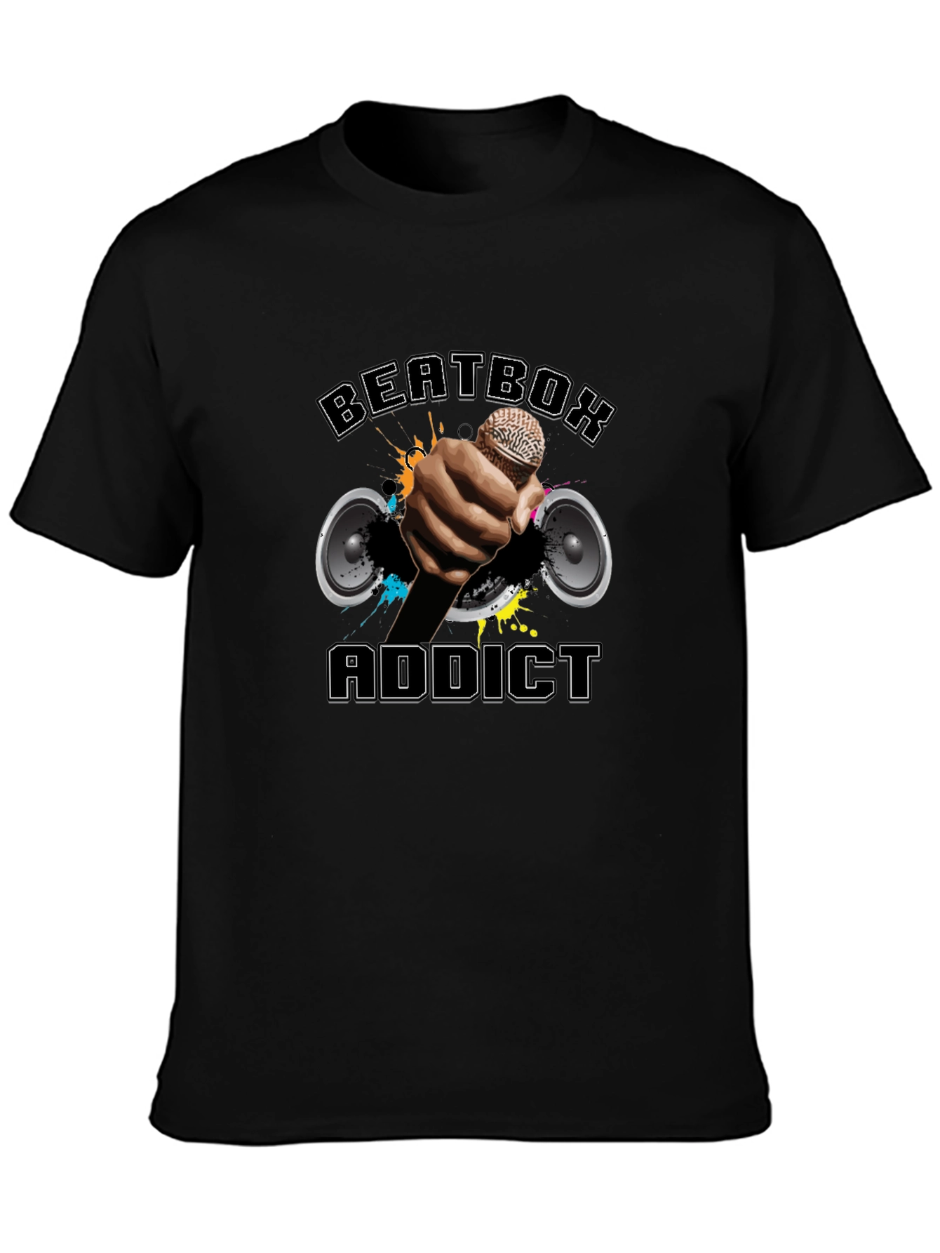 Black Beatbox Addict T-Shirt view 3