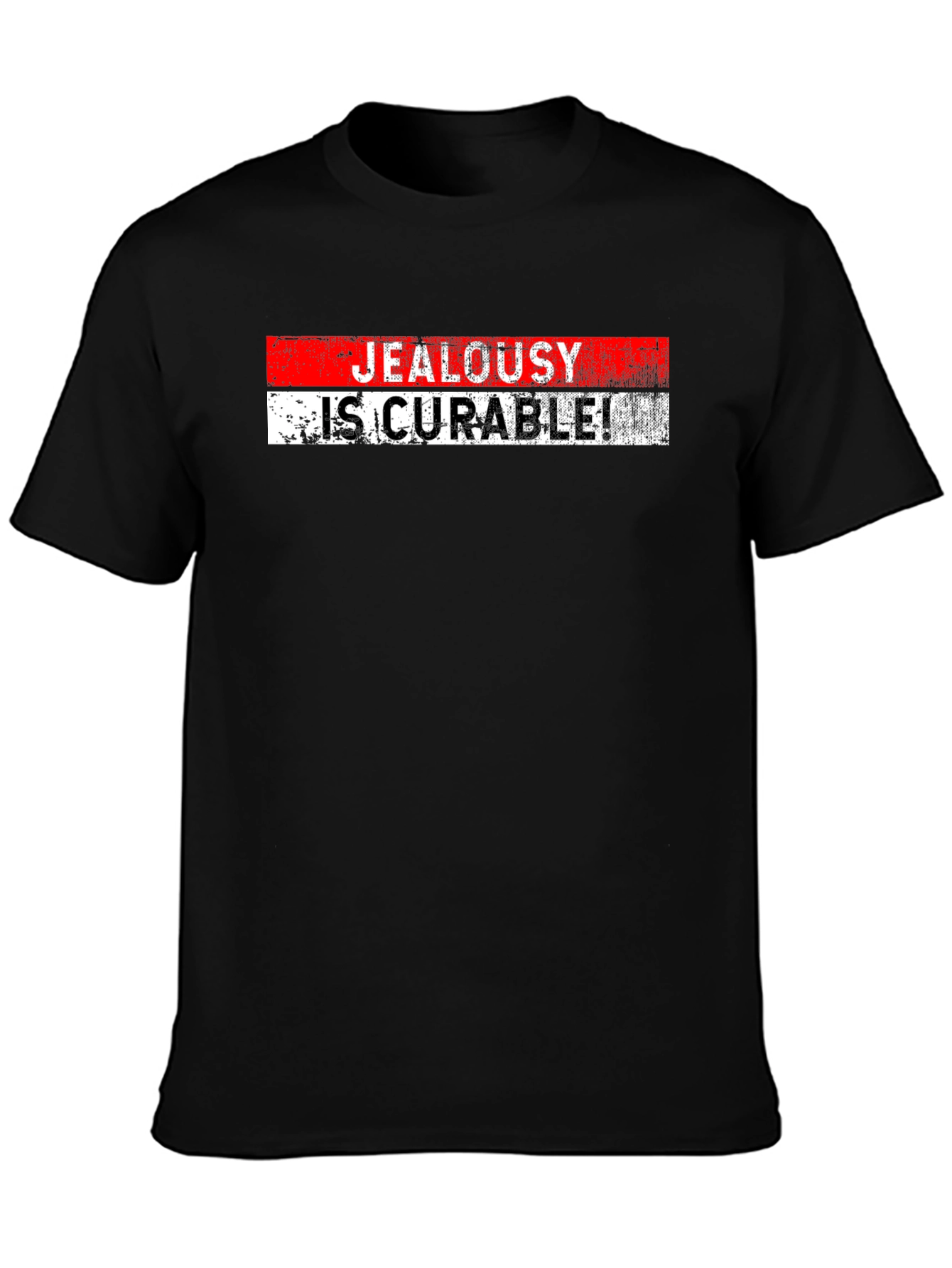 Black Jealousy Is Curable T-Shirt - Black view 3