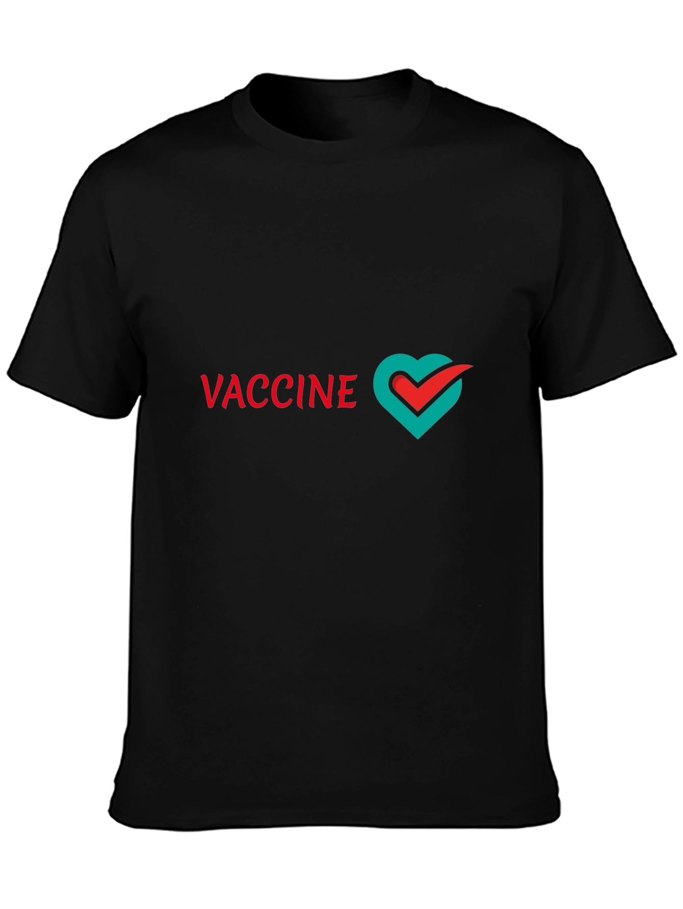 Black Vaccine Love T-Shirt - Stylish & Supportive view 3