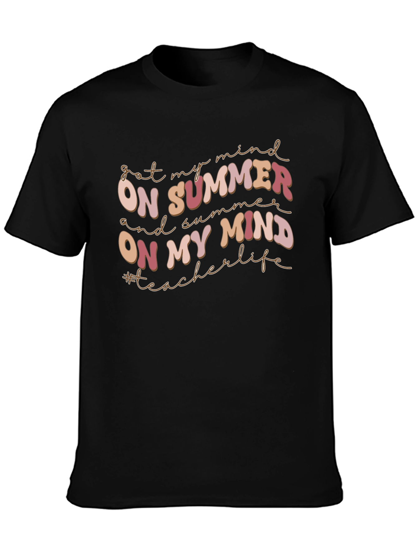 Black Summer Mind T-Shirt view 3